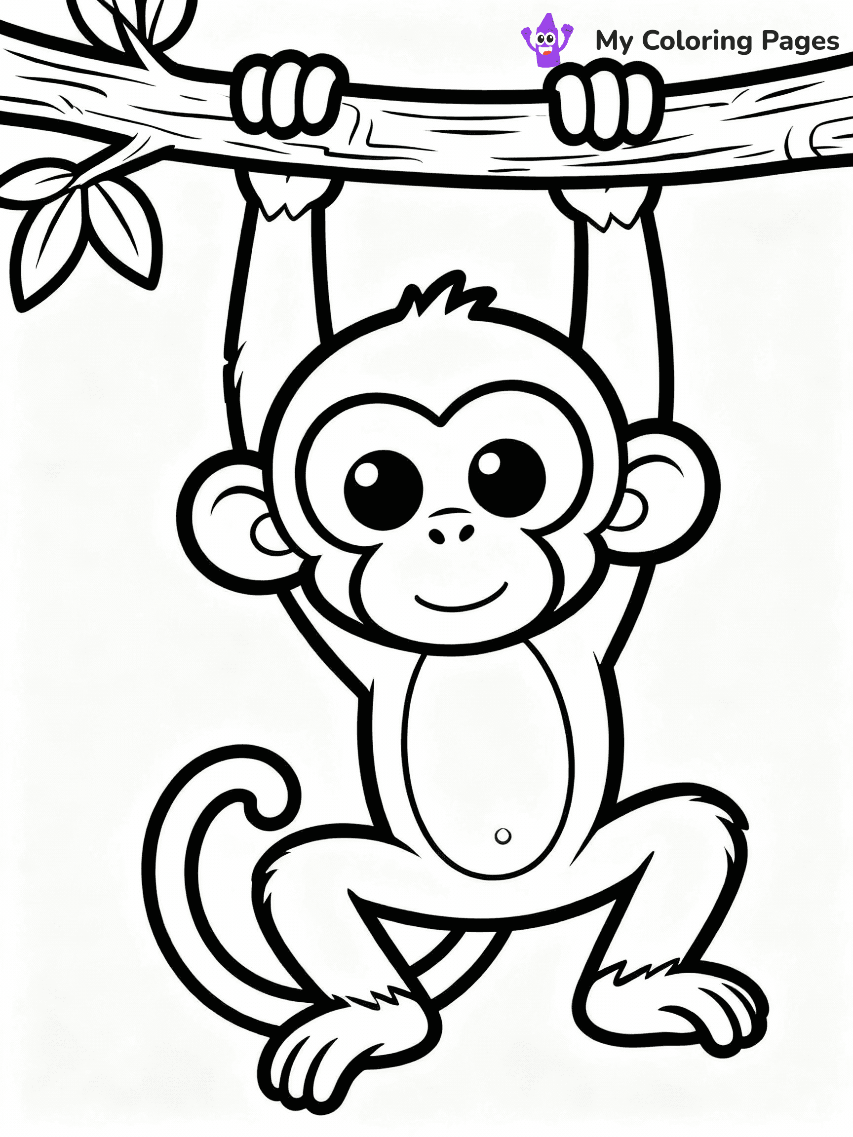 Monkey Coloring Pages - 28