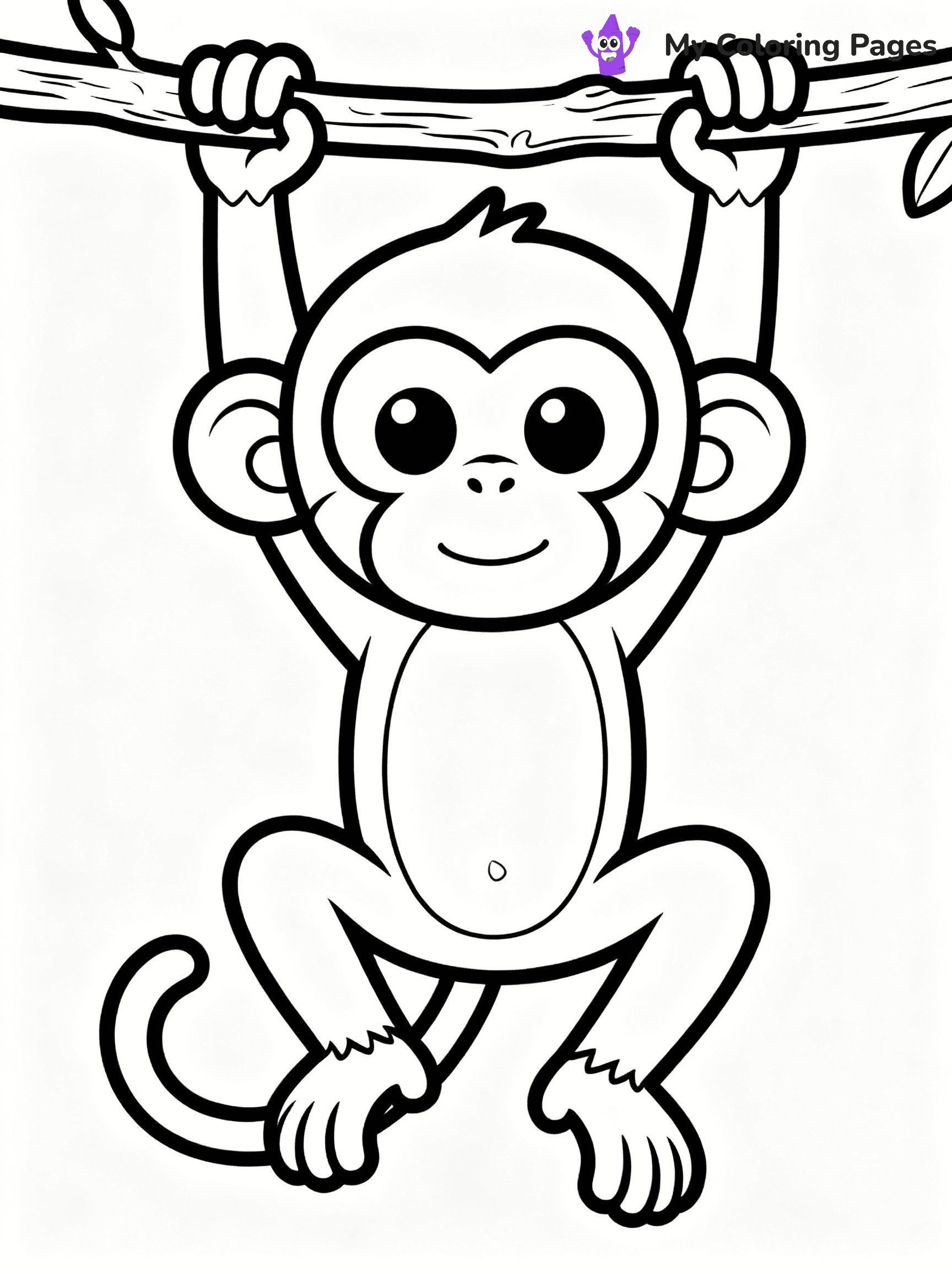 Monkey Coloring Pages - 27