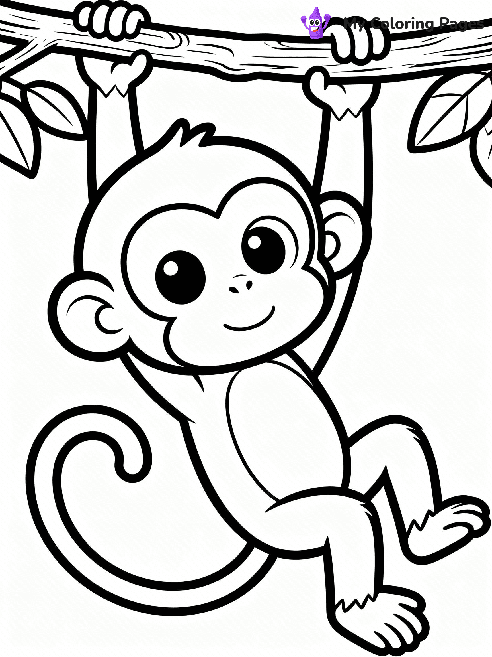 Monkey Coloring Pages - 25