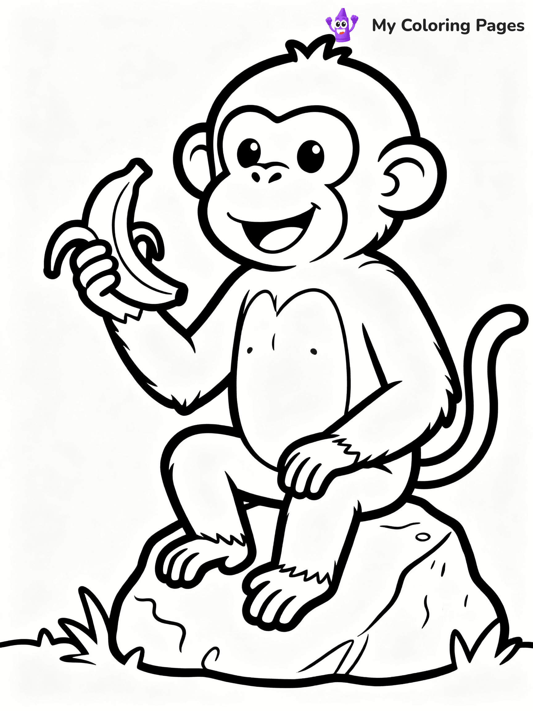 Monkey Coloring Pages - 20