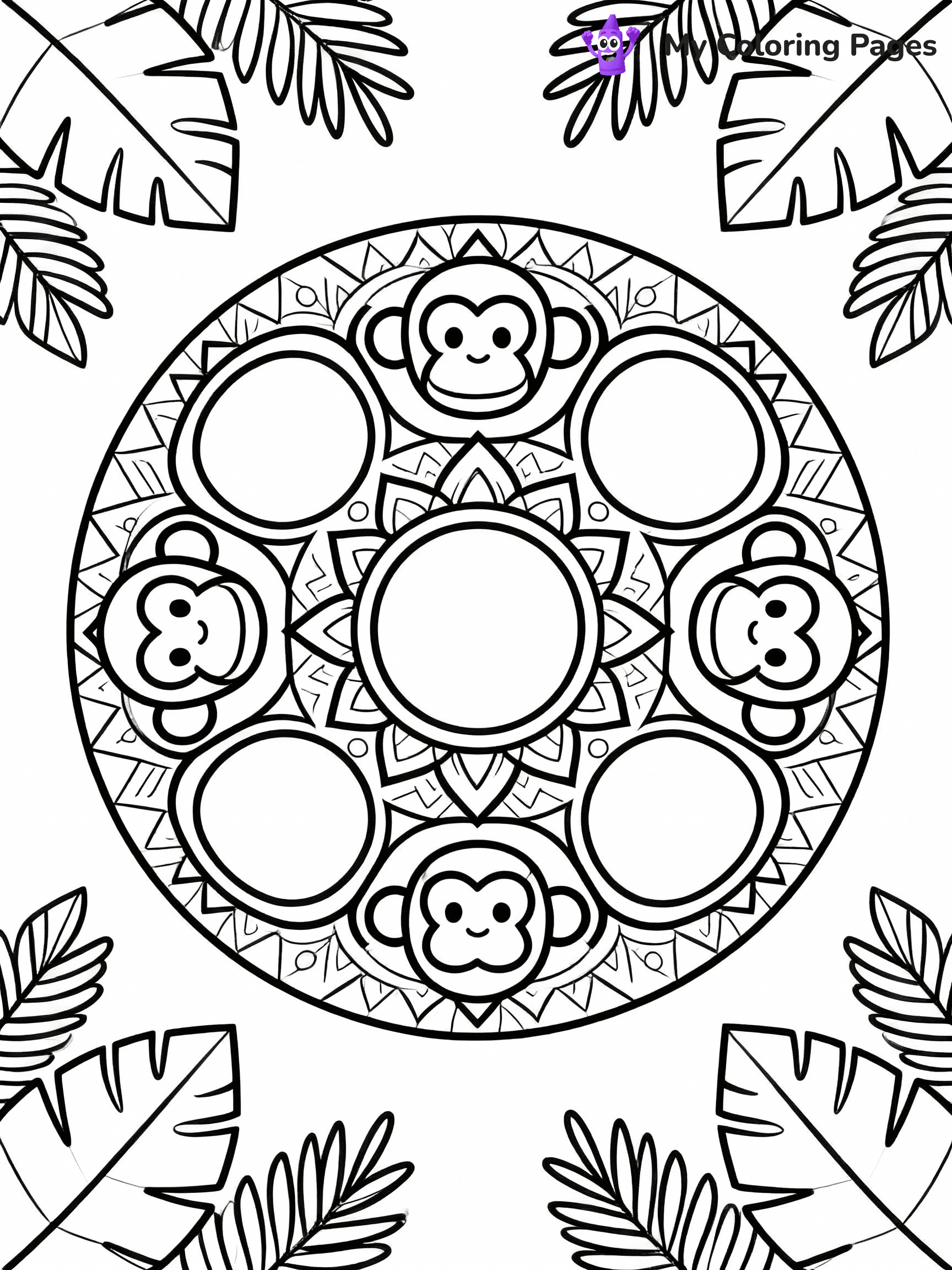 Monkey Coloring Pages - 18
