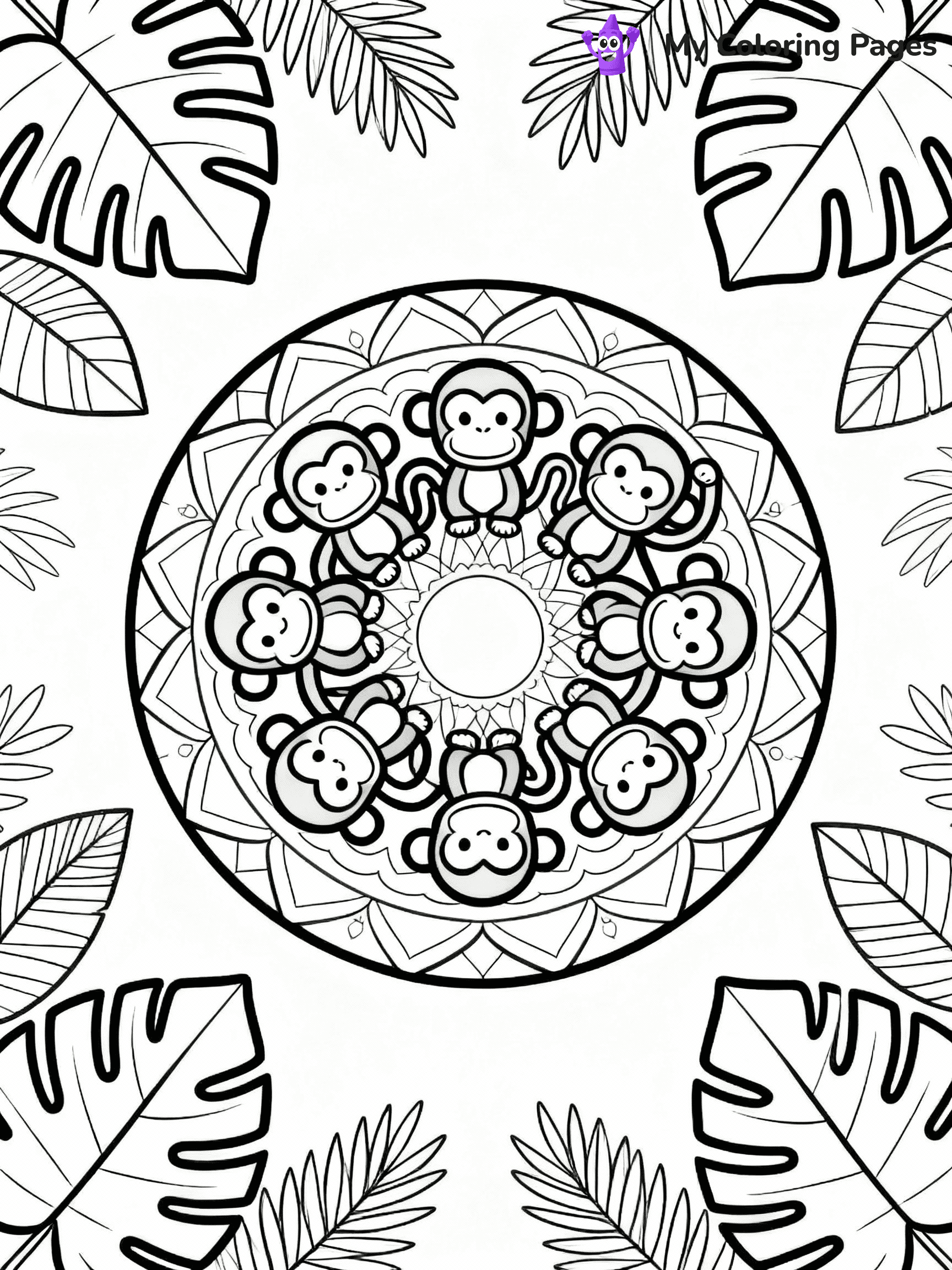 Monkey Coloring Pages - 13