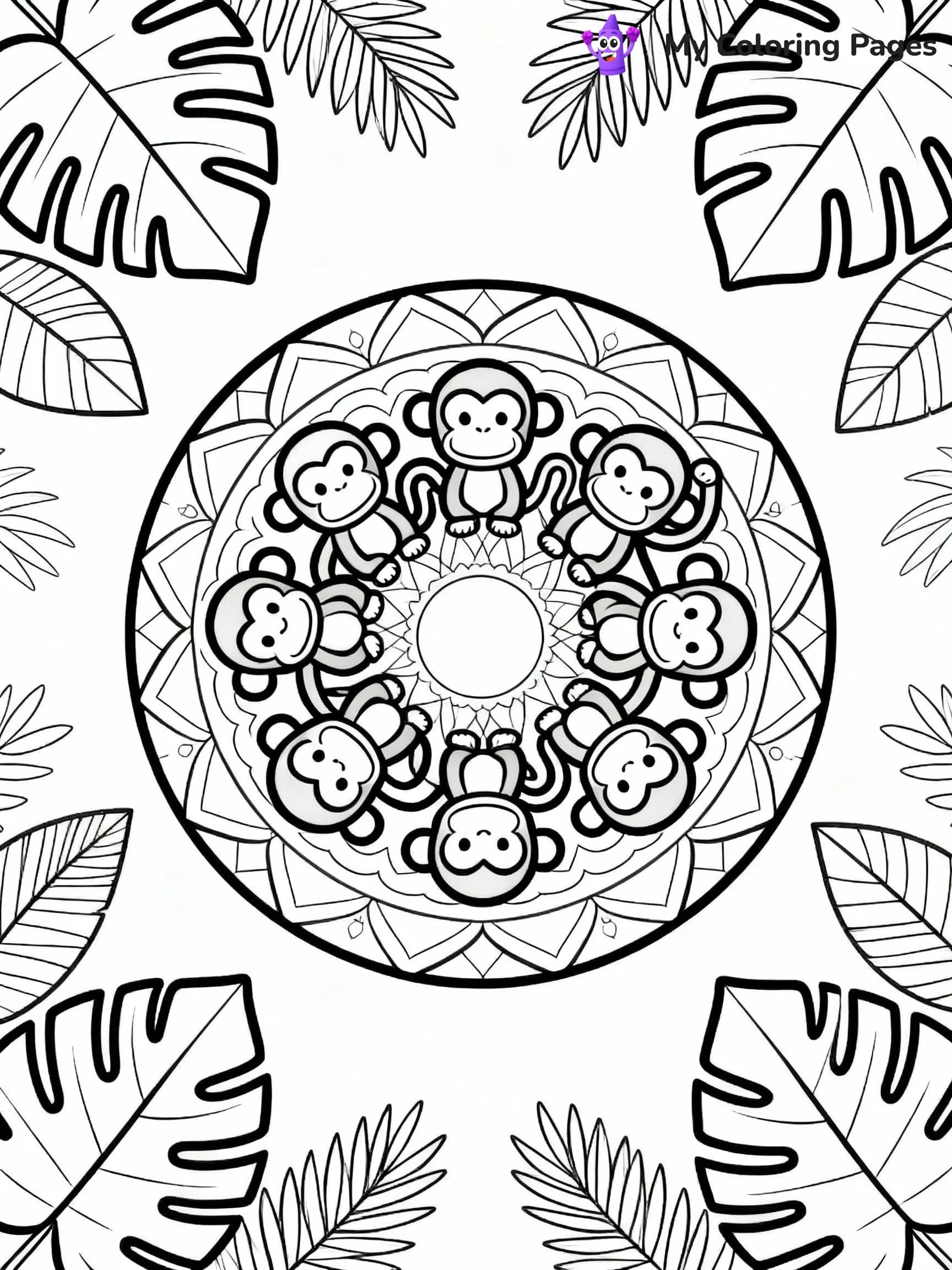 Monkey Coloring Pages - 13