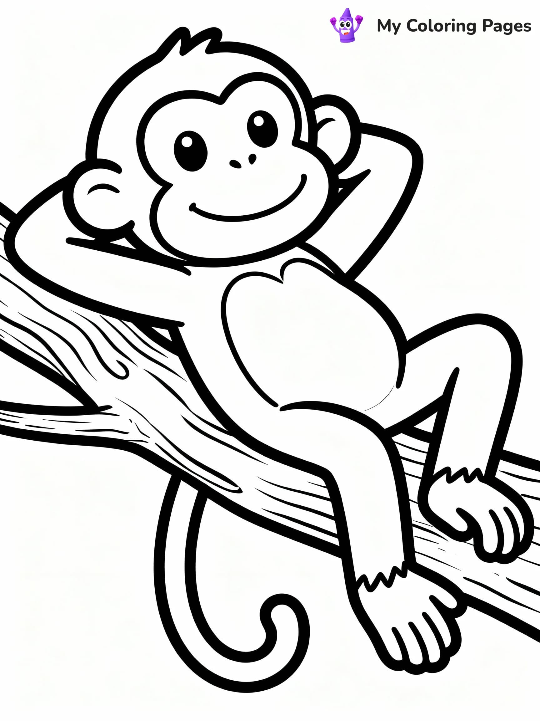 Monkey Coloring Pages - 6