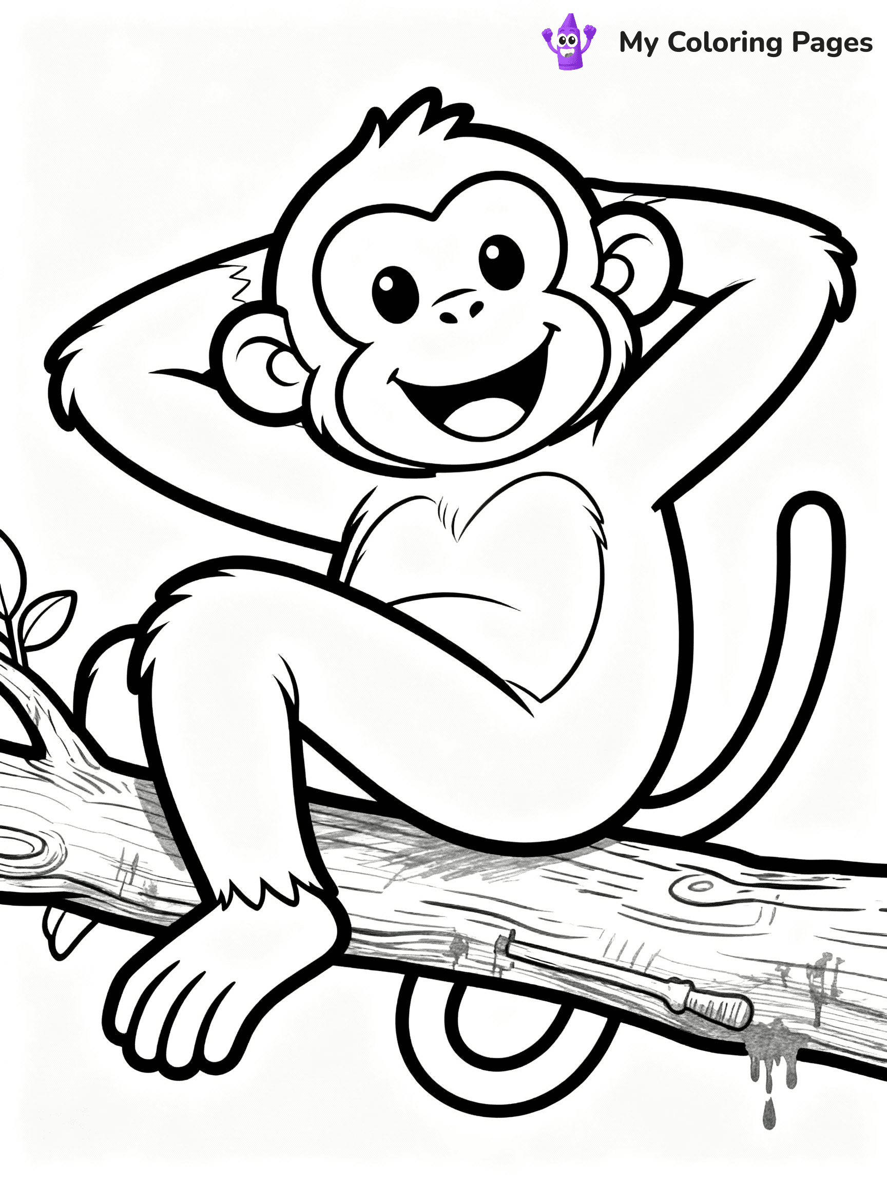 Monkey Coloring Pages - 3