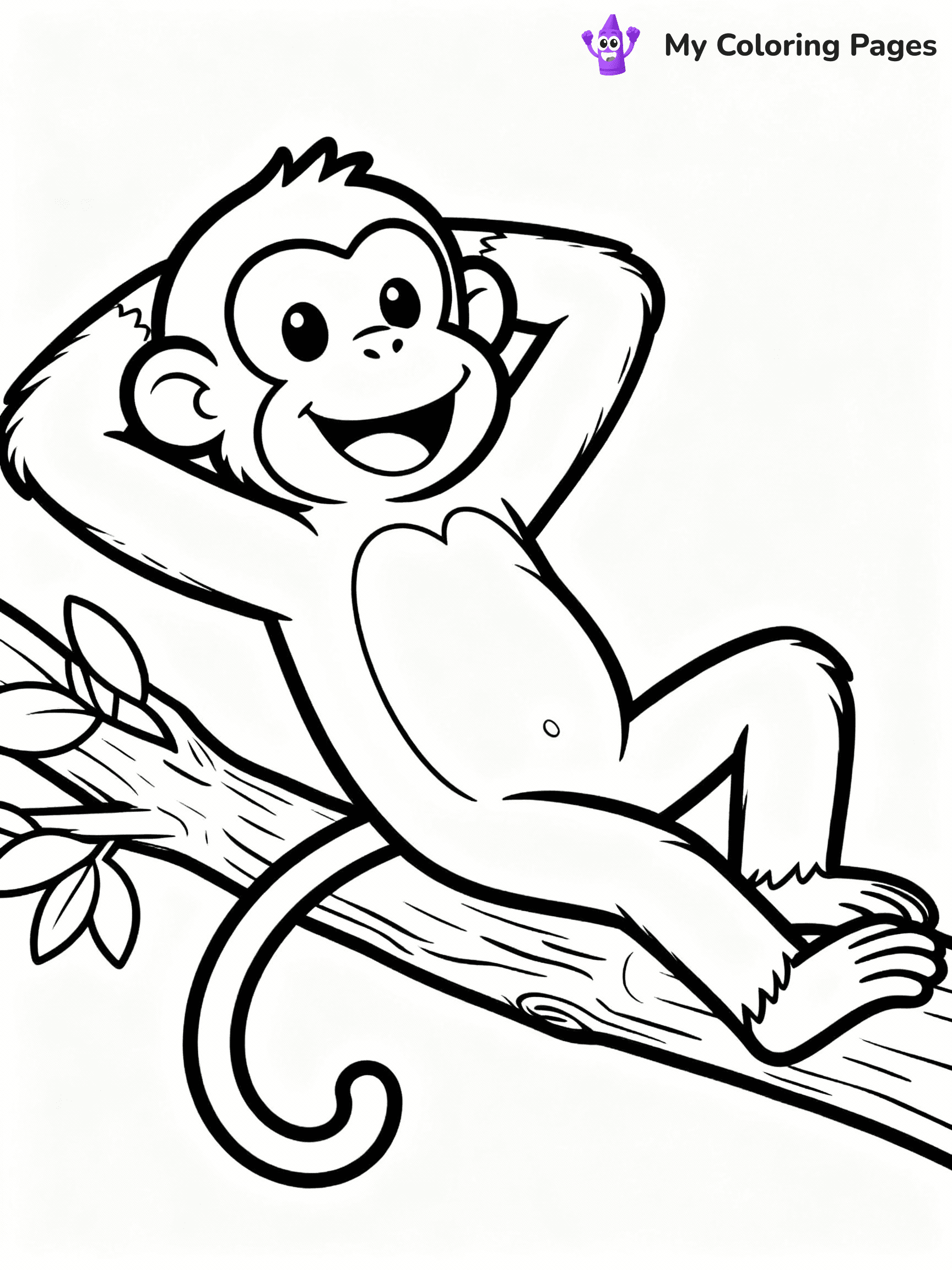 Monkey Coloring Pages - 2