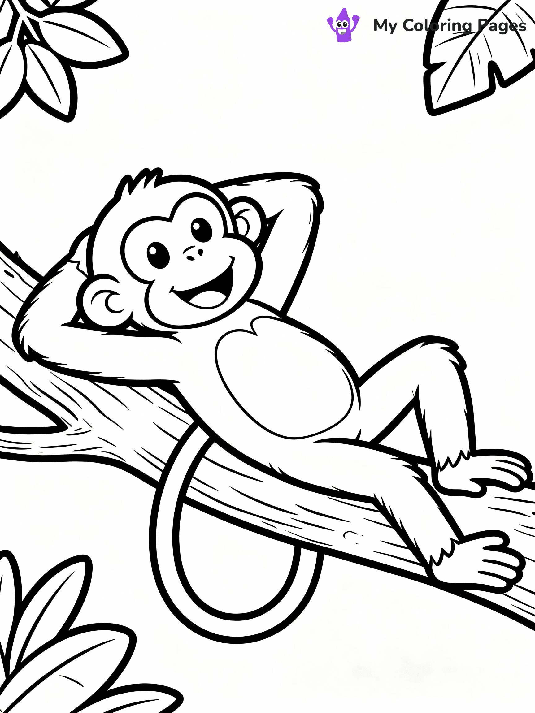 Monkey Coloring Pages - 1