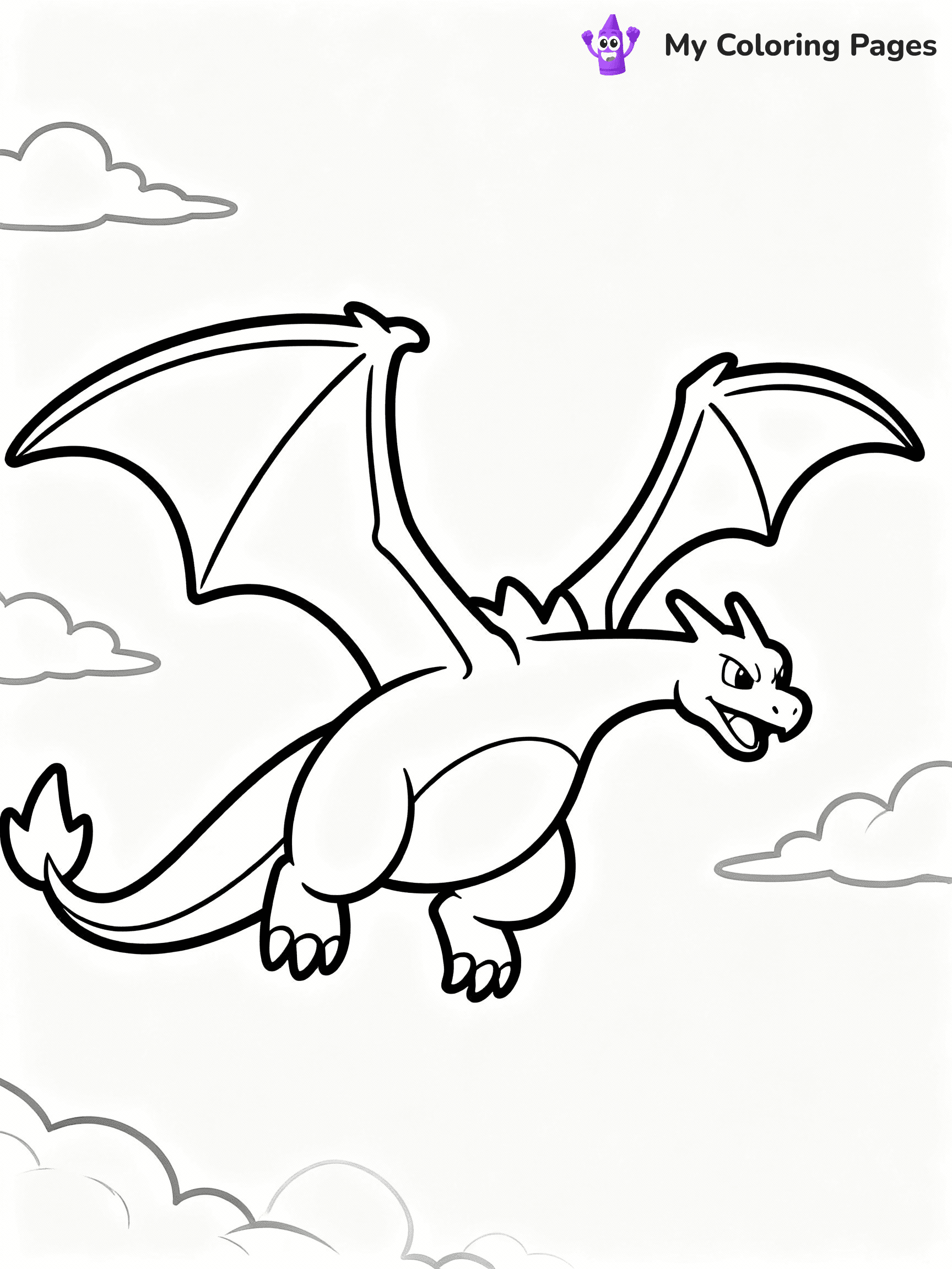 ⚠️ CRITICAL REQUIREMENT - ABSOLUTE BLACK AND WHITE ONLY ⚠️
This MUST be a BLACK AND WHITE line drawing ONLY. NO COLORS whatsoever.
- ONLY pure black lines (#000000) on pure white background (#FFFFFF)
- ABSOLUTELY NO colors, NO shading, NO gradients, NO grayscale
- If there are ANY colors in the output, the image is REJECTED
- This is a COLORING PAGE - meant to be COLORED IN by children
- The output must be UNCOLORED line art ready for coloring
⚠️ SUBJECT TO DRAW: Mega Charizard Y from Pokémon in classic Pokémon style, soaring through the sky, wings spread wide
(REMEMBER: Output must be BLACK AND WHITE line art only, NOT colored!)
# COLORING PAGE: BLACK OUTLINES ONLY - WHITE BACKGROUND MANDATORY
Create a **coloring book page** using EXACTLY two values: black lines, white space.
## NON-NEGOTIABLE BINARY RULES
- **ONLY #000000 (black) and #FFFFFF (white)** - NO other values exist
- **EVERY PIXEL = BLACK OR WHITE** - no gray/shading/antialiasing
- **WHITE BACKGROUND MANDATORY** - entire canvas stays white
- **ALL SHAPES HOLLOW** - everything is empty outlines waiting to be colored
- **FORBIDDEN:** fills, shading, gradients, patterns, textures, colors
- **NO SOLID REGIONS** - if it's not a thin line, it's wrong
## Universal Line Standards
- Black outlines ONLY - thin, uniform weight
- Every shape completely empty inside
- Closed contours suitable for coloring
- Simple flat illustration - zero depth/3D/realism
- **Style:** Whimsical Doodle Art Alley - rounded, friendly outlines (unless specified)
## Everything = Outline Only
- Characters/animals: hollow shapes
- Objects/clothing: empty contours
- Backgrounds/scenery: line work only
- Natural elements: outlined forms
- Dark/night areas: don't exist (use outlined symbols)
- Textures/patterns: convert to simple lines
## The Test
Can a child color EVERY white space with crayons? If any area is pre-filled/shaded/gray or colored in, it FAILS. Every shape must be waiting to receive color.
**FINAL OUTPUT**: Binary coloring page. Black lines define shapes. White spaces ready for coloring. Nothing else exists. No exceptions. Print-ready.
⚠️ FINAL REMINDER: Draw the subject "Mega Charizard Y from Pokémon in classic Pokémon style, soaring through the sky, wings spread wide" as BLACK AND WHITE line art. Zero colors in output.