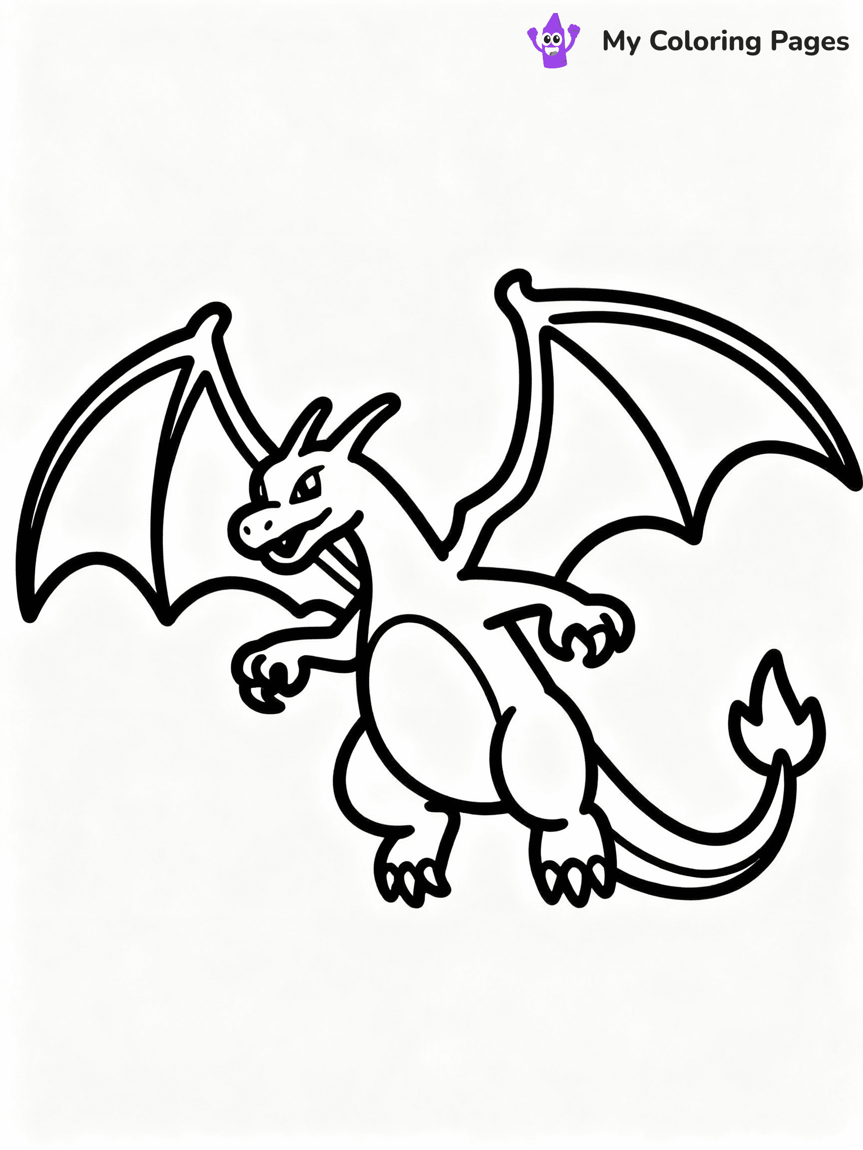 ⚠️ CRITICAL REQUIREMENT - ABSOLUTE BLACK AND WHITE ONLY ⚠️
This MUST be a BLACK AND WHITE line drawing ONLY. NO COLORS whatsoever.
- ONLY pure black lines (#000000) on pure white background (#FFFFFF)
- ABSOLUTELY NO colors, NO shading, NO gradients, NO grayscale
- If there are ANY colors in the output, the image is REJECTED
- This is a COLORING PAGE - meant to be COLORED IN by children
- The output must be UNCOLORED line art ready for coloring
⚠️ SUBJECT TO DRAW: Mega Charizard Y from Pokémon in classic Pokémon style, soaring through the sky, wings spread wide
(REMEMBER: Output must be BLACK AND WHITE line art only, NOT colored!)
# COLORING PAGE: BLACK OUTLINES ONLY - WHITE BACKGROUND MANDATORY
Create a **coloring book page** using EXACTLY two values: black lines, white space.
## NON-NEGOTIABLE BINARY RULES
- **ONLY #000000 (black) and #FFFFFF (white)** - NO other values exist
- **EVERY PIXEL = BLACK OR WHITE** - no gray/shading/antialiasing
- **WHITE BACKGROUND MANDATORY** - entire canvas stays white
- **ALL SHAPES HOLLOW** - everything is empty outlines waiting to be colored
- **FORBIDDEN:** fills, shading, gradients, patterns, textures, colors
- **NO SOLID REGIONS** - if it's not a thin line, it's wrong
## Universal Line Standards
- Black outlines ONLY - thin, uniform weight
- Every shape completely empty inside
- Closed contours suitable for coloring
- Simple flat illustration - zero depth/3D/realism
- **Style:** Whimsical Doodle Art Alley - rounded, friendly outlines (unless specified)
## Everything = Outline Only
- Characters/animals: hollow shapes
- Objects/clothing: empty contours
- Backgrounds/scenery: line work only
- Natural elements: outlined forms
- Dark/night areas: don't exist (use outlined symbols)
- Textures/patterns: convert to simple lines
## The Test
Can a child color EVERY white space with crayons? If any area is pre-filled/shaded/gray or colored in, it FAILS. Every shape must be waiting to receive color.
**FINAL OUTPUT**: Binary coloring page. Black lines define shapes. White spaces ready for coloring. Nothing else exists. No exceptions. Print-ready.
⚠️ FINAL REMINDER: Draw the subject "Mega Charizard Y from Pokémon in classic Pokémon style, soaring through the sky, wings spread wide" as BLACK AND WHITE line art. Zero colors in output.