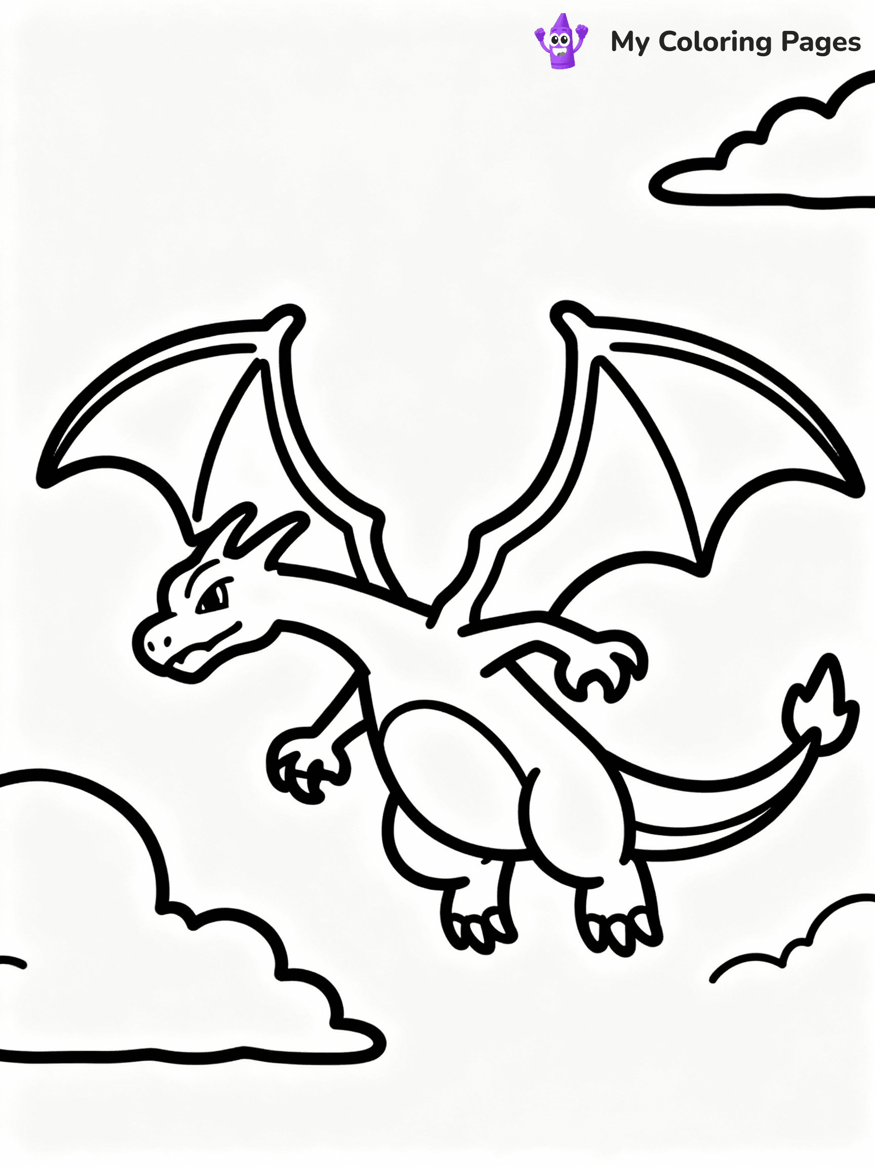 ⚠️ CRITICAL REQUIREMENT - ABSOLUTE BLACK AND WHITE ONLY ⚠️
This MUST be a BLACK AND WHITE line drawing ONLY. NO COLORS whatsoever.
- ONLY pure black lines (#000000) on pure white background (#FFFFFF)
- ABSOLUTELY NO colors, NO shading, NO gradients, NO grayscale
- If there are ANY colors in the output, the image is REJECTED
- This is a COLORING PAGE - meant to be COLORED IN by children
- The output must be UNCOLORED line art ready for coloring
⚠️ SUBJECT TO DRAW: Mega Charizard Y from Pokémon in classic Pokémon style, soaring through the sky, wings spread wide
(REMEMBER: Output must be BLACK AND WHITE line art only, NOT colored!)
# COLORING PAGE: BLACK OUTLINES ONLY - WHITE BACKGROUND MANDATORY
Create a **coloring book page** using EXACTLY two values: black lines, white space.
## NON-NEGOTIABLE BINARY RULES
- **ONLY #000000 (black) and #FFFFFF (white)** - NO other values exist
- **EVERY PIXEL = BLACK OR WHITE** - no gray/shading/antialiasing
- **WHITE BACKGROUND MANDATORY** - entire canvas stays white
- **ALL SHAPES HOLLOW** - everything is empty outlines waiting to be colored
- **FORBIDDEN:** fills, shading, gradients, patterns, textures, colors
- **NO SOLID REGIONS** - if it's not a thin line, it's wrong
## Universal Line Standards
- Black outlines ONLY - thin, uniform weight
- Every shape completely empty inside
- Closed contours suitable for coloring
- Simple flat illustration - zero depth/3D/realism
- **Style:** Whimsical Doodle Art Alley - rounded, friendly outlines (unless specified)
## Everything = Outline Only
- Characters/animals: hollow shapes
- Objects/clothing: empty contours
- Backgrounds/scenery: line work only
- Natural elements: outlined forms
- Dark/night areas: don't exist (use outlined symbols)
- Textures/patterns: convert to simple lines
## The Test
Can a child color EVERY white space with crayons? If any area is pre-filled/shaded/gray or colored in, it FAILS. Every shape must be waiting to receive color.
**FINAL OUTPUT**: Binary coloring page. Black lines define shapes. White spaces ready for coloring. Nothing else exists. No exceptions. Print-ready.
⚠️ FINAL REMINDER: Draw the subject "Mega Charizard Y from Pokémon in classic Pokémon style, soaring through the sky, wings spread wide" as BLACK AND WHITE line art. Zero colors in output.
