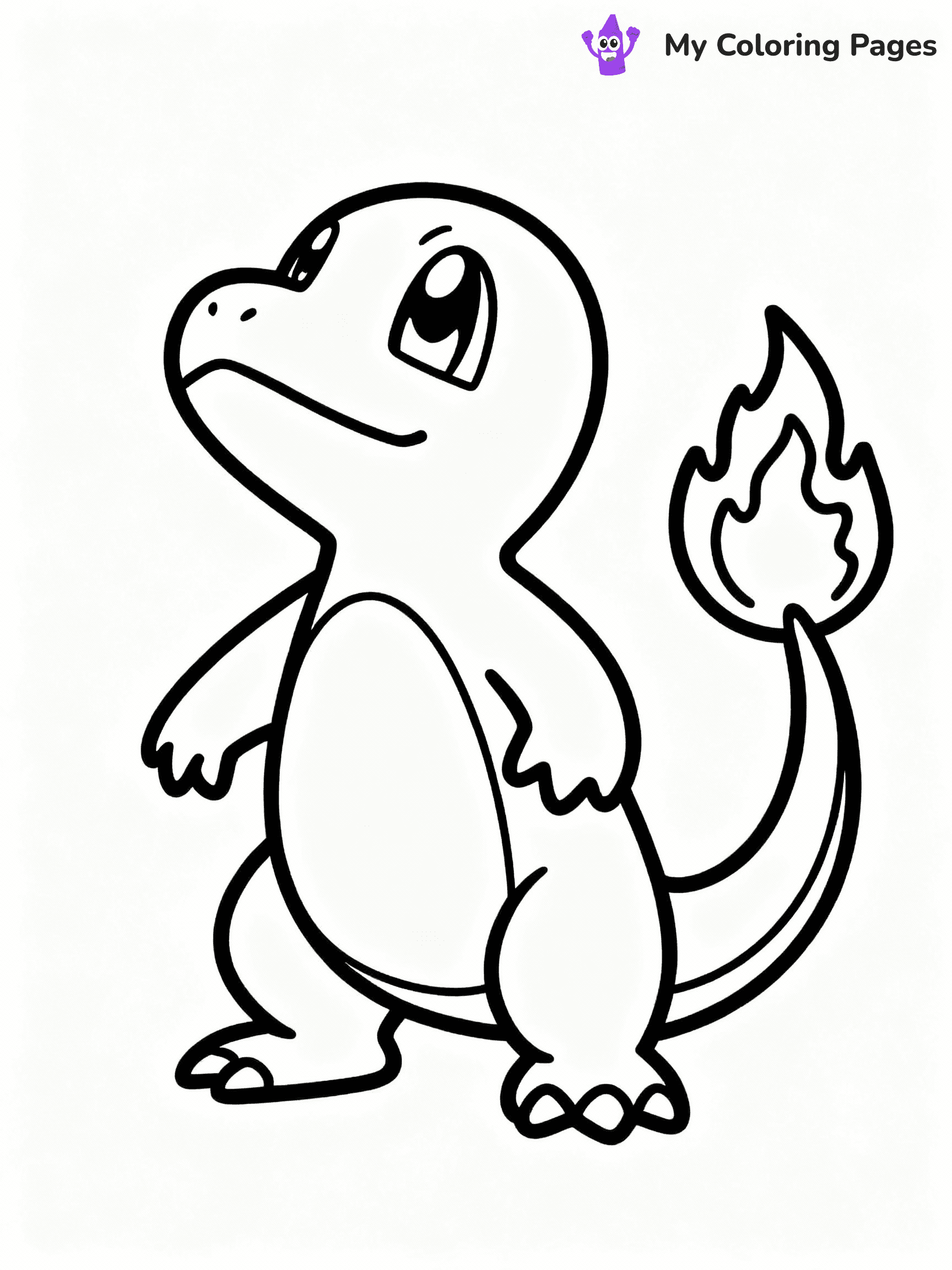 ⚠️ CRITICAL REQUIREMENT - ABSOLUTE BLACK AND WHITE ONLY ⚠️
This MUST be a BLACK AND WHITE line drawing ONLY. NO COLORS whatsoever.
- ONLY pure black lines (#000000) on pure white background (#FFFFFF)
- ABSOLUTELY NO colors, NO shading, NO gradients, NO grayscale
- If there are ANY colors in the output, the image is REJECTED
- This is a COLORING PAGE - meant to be COLORED IN by children
- The output must be UNCOLORED line art ready for coloring
⚠️ SUBJECT TO DRAW: Charmander from Pokémon in classic Pokémon style, looking up, flame on tail glowing brightly
(REMEMBER: Output must be BLACK AND WHITE line art only, NOT colored!)
# COLORING PAGE: BLACK OUTLINES ONLY - WHITE BACKGROUND MANDATORY
Create a **coloring book page** using EXACTLY two values: black lines, white space.
## NON-NEGOTIABLE BINARY RULES
- **ONLY #000000 (black) and #FFFFFF (white)** - NO other values exist
- **EVERY PIXEL = BLACK OR WHITE** - no gray/shading/antialiasing
- **WHITE BACKGROUND MANDATORY** - entire canvas stays white
- **ALL SHAPES HOLLOW** - everything is empty outlines waiting to be colored
- **FORBIDDEN:** fills, shading, gradients, patterns, textures, colors
- **NO SOLID REGIONS** - if it's not a thin line, it's wrong
## Universal Line Standards
- Black outlines ONLY - thin, uniform weight
- Every shape completely empty inside
- Closed contours suitable for coloring
- Simple flat illustration - zero depth/3D/realism
- **Style:** Whimsical Doodle Art Alley - rounded, friendly outlines (unless specified)
## Everything = Outline Only
- Characters/animals: hollow shapes
- Objects/clothing: empty contours
- Backgrounds/scenery: line work only
- Natural elements: outlined forms
- Dark/night areas: don't exist (use outlined symbols)
- Textures/patterns: convert to simple lines
## The Test
Can a child color EVERY white space with crayons? If any area is pre-filled/shaded/gray or colored in, it FAILS. Every shape must be waiting to receive color.
**FINAL OUTPUT**: Binary coloring page. Black lines define shapes. White spaces ready for coloring. Nothing else exists. No exceptions. Print-ready.
⚠️ FINAL REMINDER: Draw the subject "Charmander from Pokémon in classic Pokémon style, looking up, flame on tail glowing brightly" as BLACK AND WHITE line art. Zero colors in output.