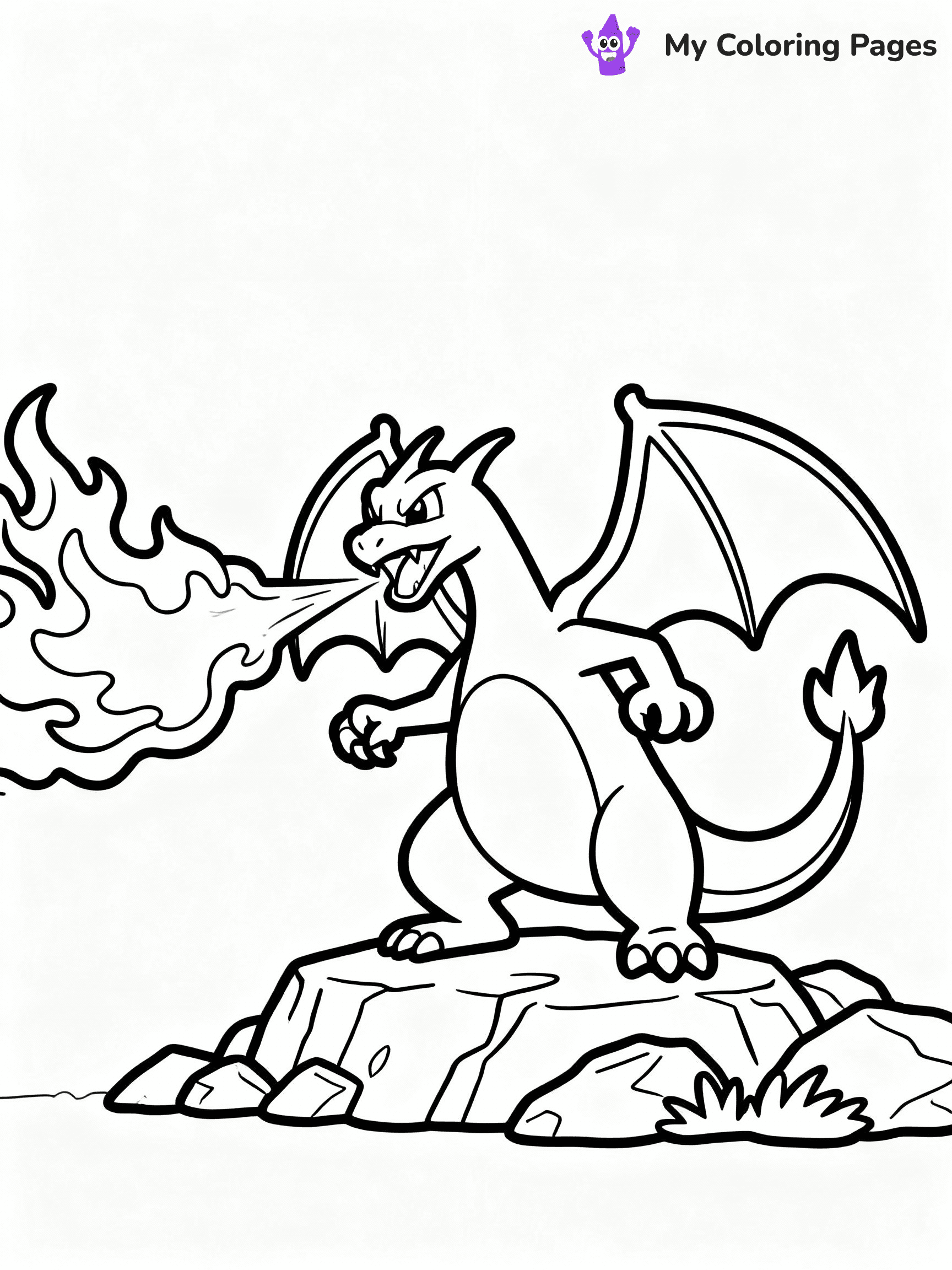 ⚠️ CRITICAL REQUIREMENT - ABSOLUTE BLACK AND WHITE ONLY ⚠️
This MUST be a BLACK AND WHITE line drawing ONLY. NO COLORS whatsoever.
- ONLY pure black lines (#000000) on pure white background (#FFFFFF)
- ABSOLUTELY NO colors, NO shading, NO gradients, NO grayscale
- If there are ANY colors in the output, the image is REJECTED
- This is a COLORING PAGE - meant to be COLORED IN by children
- The output must be UNCOLORED line art ready for coloring
⚠️ SUBJECT TO DRAW: Charizard from Pokémon in classic Pokémon style, breathing fire, rocky terrain below, fierce pose
(REMEMBER: Output must be BLACK AND WHITE line art only, NOT colored!)
# COLORING PAGE: BLACK OUTLINES ONLY - WHITE BACKGROUND MANDATORY
Create a **coloring book page** using EXACTLY two values: black lines, white space.
## NON-NEGOTIABLE BINARY RULES
- **ONLY #000000 (black) and #FFFFFF (white)** - NO other values exist
- **EVERY PIXEL = BLACK OR WHITE** - no gray/shading/antialiasing
- **WHITE BACKGROUND MANDATORY** - entire canvas stays white
- **ALL SHAPES HOLLOW** - everything is empty outlines waiting to be colored
- **FORBIDDEN:** fills, shading, gradients, patterns, textures, colors
- **NO SOLID REGIONS** - if it's not a thin line, it's wrong
## Universal Line Standards
- Black outlines ONLY - thin, uniform weight
- Every shape completely empty inside
- Closed contours suitable for coloring
- Simple flat illustration - zero depth/3D/realism
- **Style:** Whimsical Doodle Art Alley - rounded, friendly outlines (unless specified)
## Everything = Outline Only
- Characters/animals: hollow shapes
- Objects/clothing: empty contours
- Backgrounds/scenery: line work only
- Natural elements: outlined forms
- Dark/night areas: don't exist (use outlined symbols)
- Textures/patterns: convert to simple lines
## The Test
Can a child color EVERY white space with crayons? If any area is pre-filled/shaded/gray or colored in, it FAILS. Every shape must be waiting to receive color.
**FINAL OUTPUT**: Binary coloring page. Black lines define shapes. White spaces ready for coloring. Nothing else exists. No exceptions. Print-ready.
⚠️ FINAL REMINDER: Draw the subject "Charizard from Pokémon in classic Pokémon style, breathing fire, rocky terrain below, fierce pose" as BLACK AND WHITE line art. Zero colors in output.