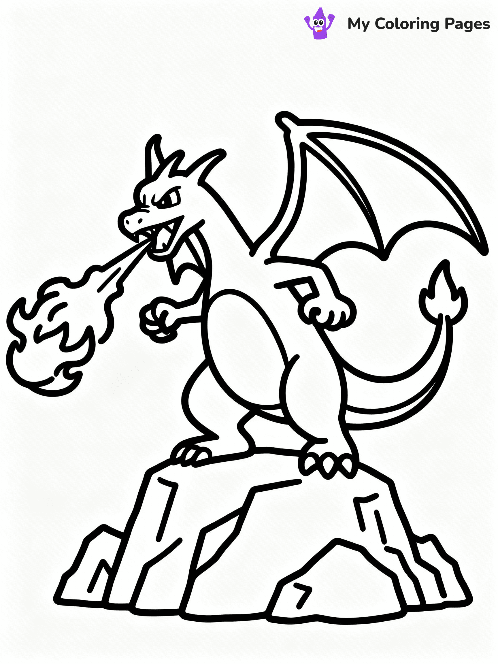 ⚠️ CRITICAL REQUIREMENT - ABSOLUTE BLACK AND WHITE ONLY ⚠️
This MUST be a BLACK AND WHITE line drawing ONLY. NO COLORS whatsoever.
- ONLY pure black lines (#000000) on pure white background (#FFFFFF)
- ABSOLUTELY NO colors, NO shading, NO gradients, NO grayscale
- If there are ANY colors in the output, the image is REJECTED
- This is a COLORING PAGE - meant to be COLORED IN by children
- The output must be UNCOLORED line art ready for coloring
⚠️ SUBJECT TO DRAW: Charizard from Pokémon in classic Pokémon style, breathing fire, rocky terrain below, fierce pose
(REMEMBER: Output must be BLACK AND WHITE line art only, NOT colored!)
# COLORING PAGE: BLACK OUTLINES ONLY - WHITE BACKGROUND MANDATORY
Create a **coloring book page** using EXACTLY two values: black lines, white space.
## NON-NEGOTIABLE BINARY RULES
- **ONLY #000000 (black) and #FFFFFF (white)** - NO other values exist
- **EVERY PIXEL = BLACK OR WHITE** - no gray/shading/antialiasing
- **WHITE BACKGROUND MANDATORY** - entire canvas stays white
- **ALL SHAPES HOLLOW** - everything is empty outlines waiting to be colored
- **FORBIDDEN:** fills, shading, gradients, patterns, textures, colors
- **NO SOLID REGIONS** - if it's not a thin line, it's wrong
## Universal Line Standards
- Black outlines ONLY - thin, uniform weight
- Every shape completely empty inside
- Closed contours suitable for coloring
- Simple flat illustration - zero depth/3D/realism
- **Style:** Whimsical Doodle Art Alley - rounded, friendly outlines (unless specified)
## Everything = Outline Only
- Characters/animals: hollow shapes
- Objects/clothing: empty contours
- Backgrounds/scenery: line work only
- Natural elements: outlined forms
- Dark/night areas: don't exist (use outlined symbols)
- Textures/patterns: convert to simple lines
## The Test
Can a child color EVERY white space with crayons? If any area is pre-filled/shaded/gray or colored in, it FAILS. Every shape must be waiting to receive color.
**FINAL OUTPUT**: Binary coloring page. Black lines define shapes. White spaces ready for coloring. Nothing else exists. No exceptions. Print-ready.
⚠️ FINAL REMINDER: Draw the subject "Charizard from Pokémon in classic Pokémon style, breathing fire, rocky terrain below, fierce pose" as BLACK AND WHITE line art. Zero colors in output.