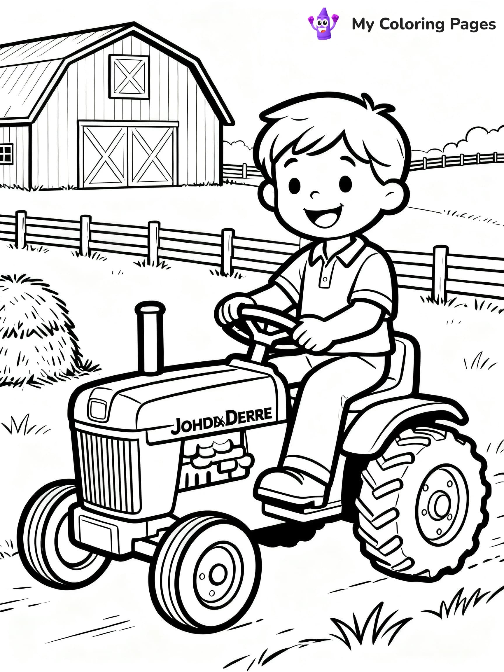 John Deere Tractor Coloring Pages - 12