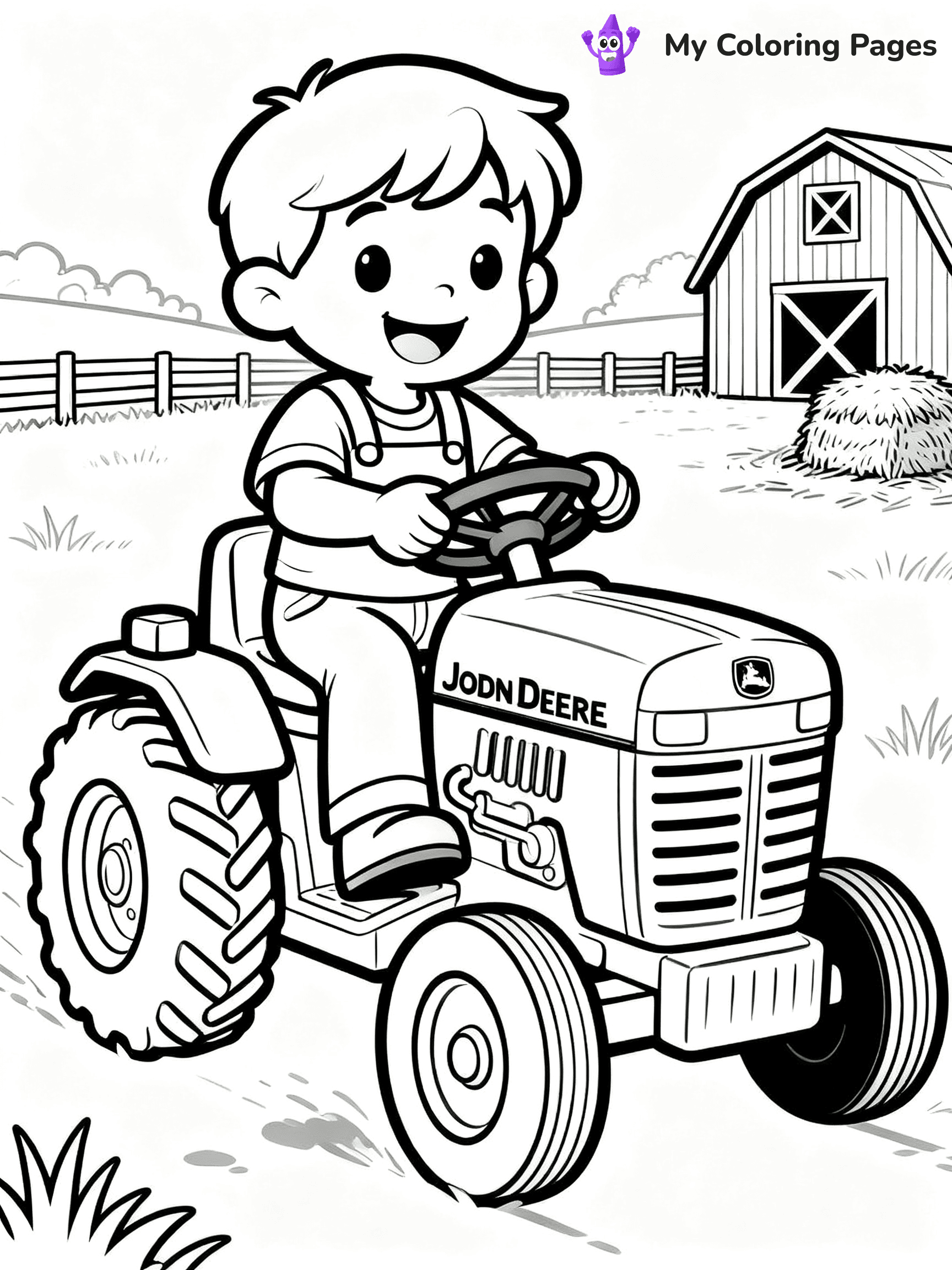 John Deere Tractor Coloring Pages - 12
