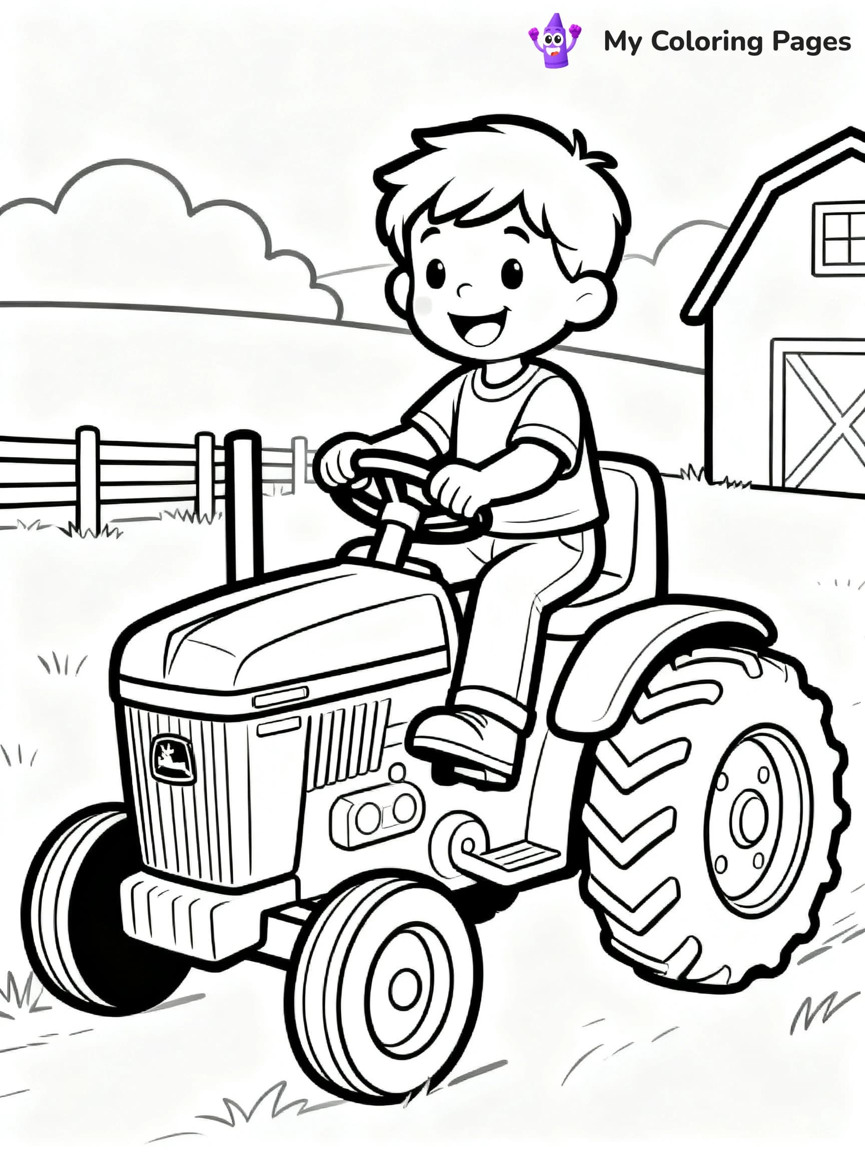 John Deere Tractor Coloring Pages - 9