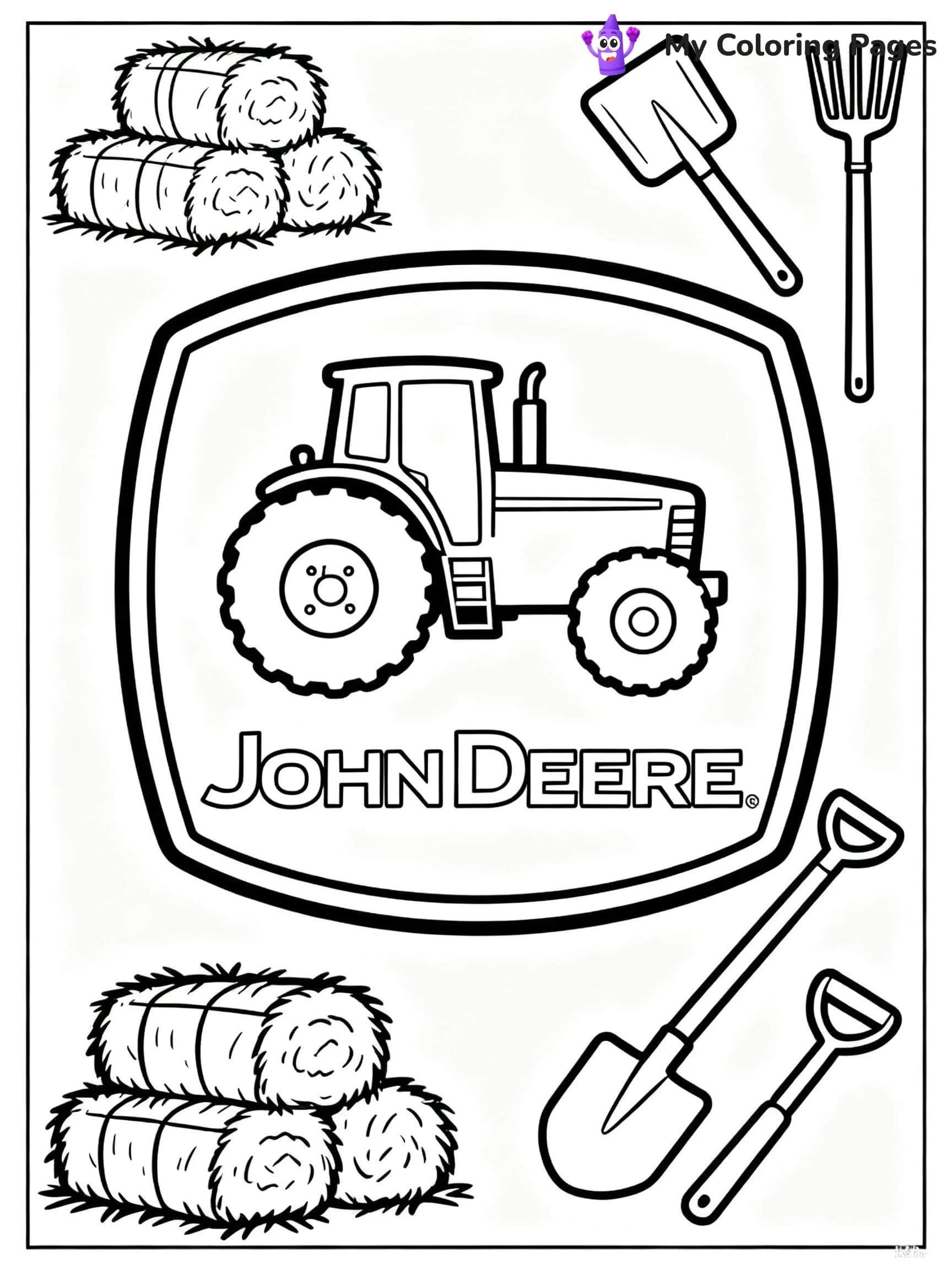 John Deere Tractor Coloring Pages - 6