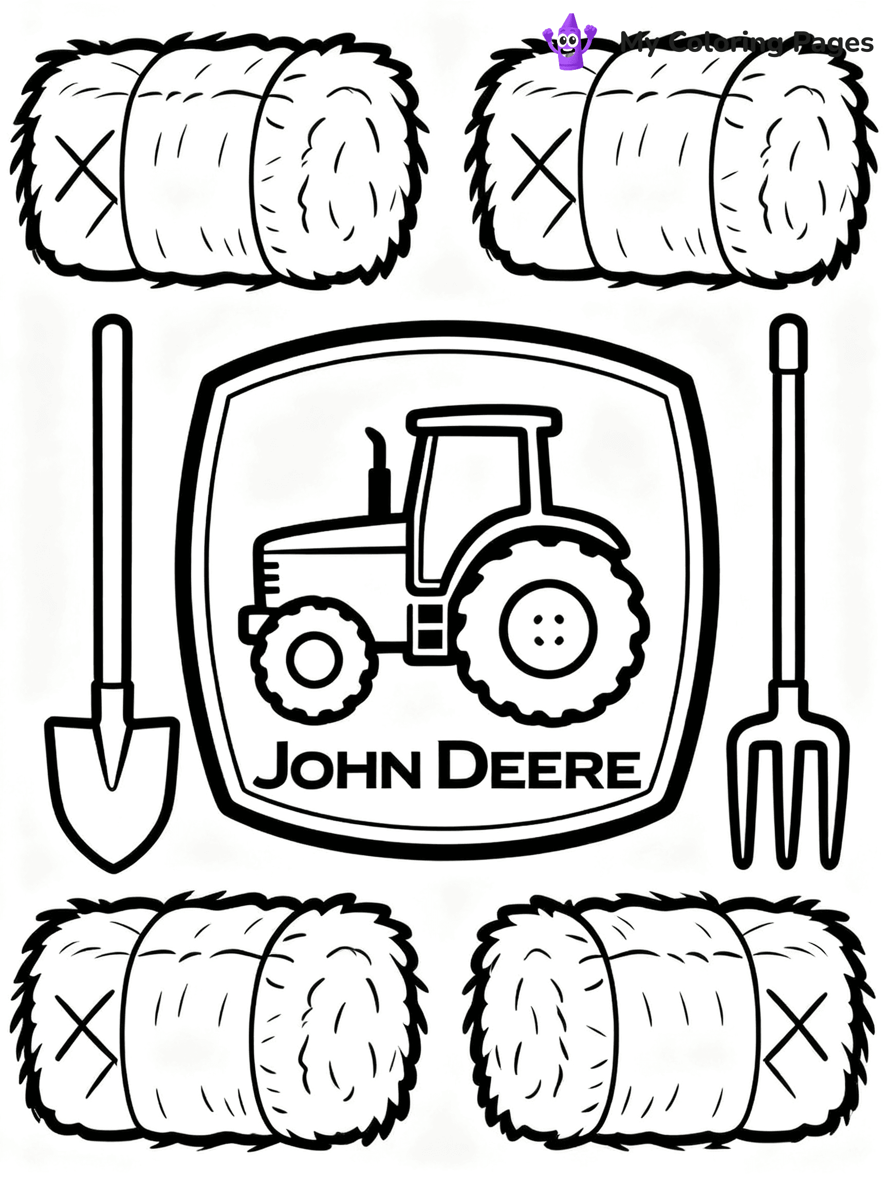 John Deere Tractor Coloring Pages - 1