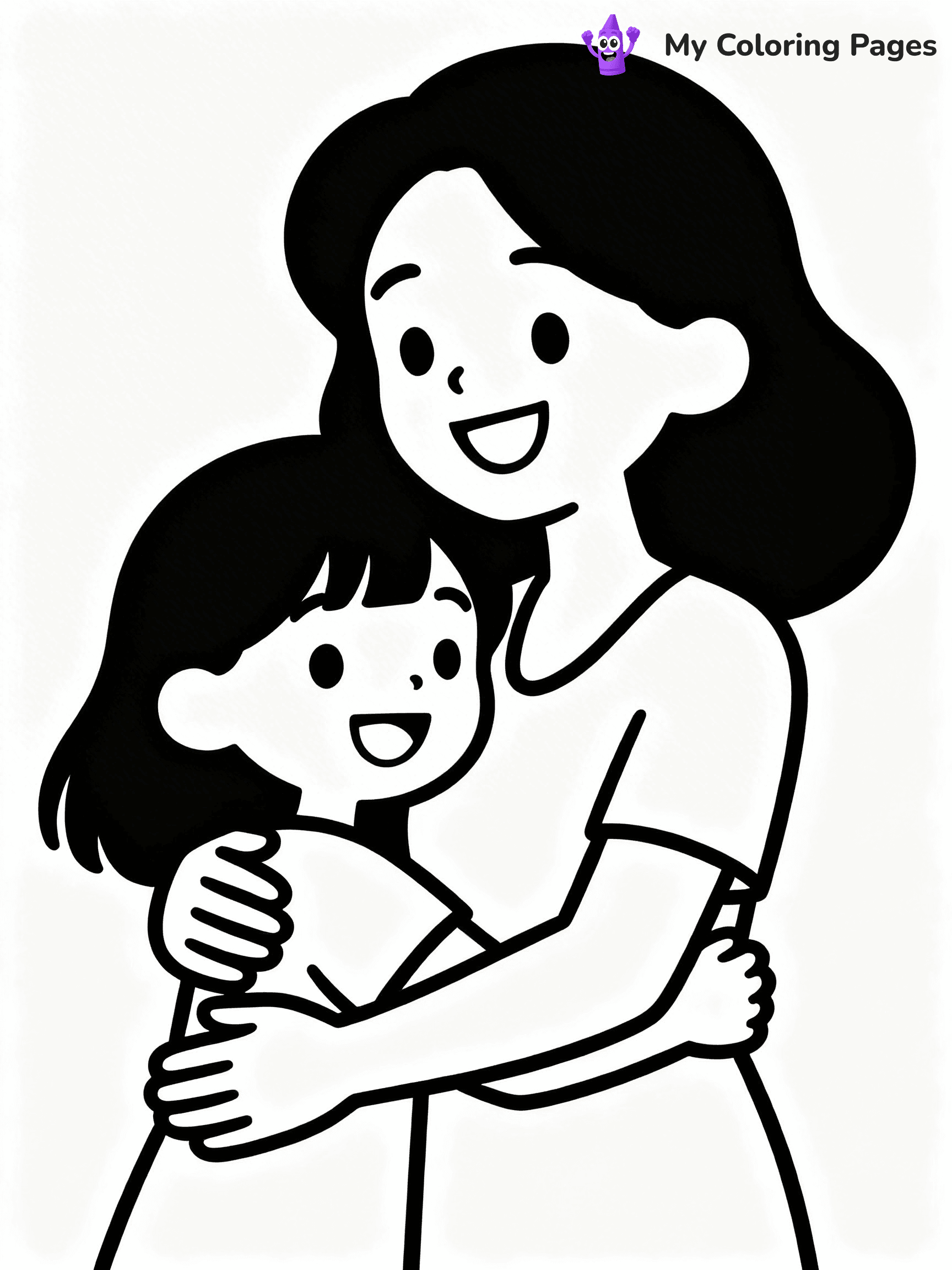Mom And Daughter Coloring Pages - 32