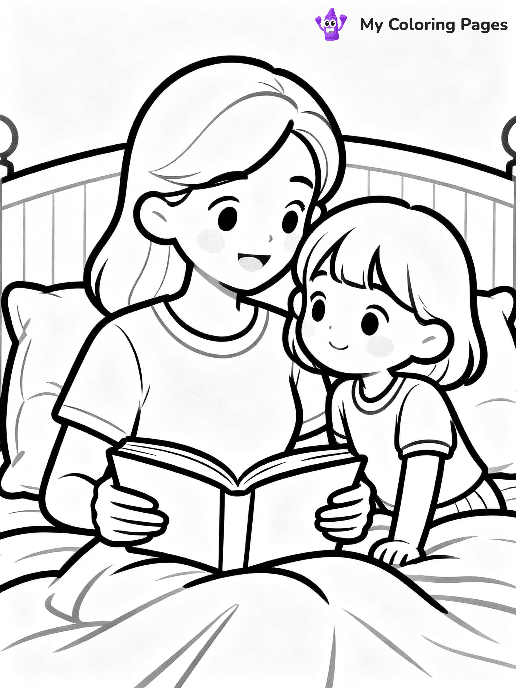 Mom And Daughter Coloring Pages - 25