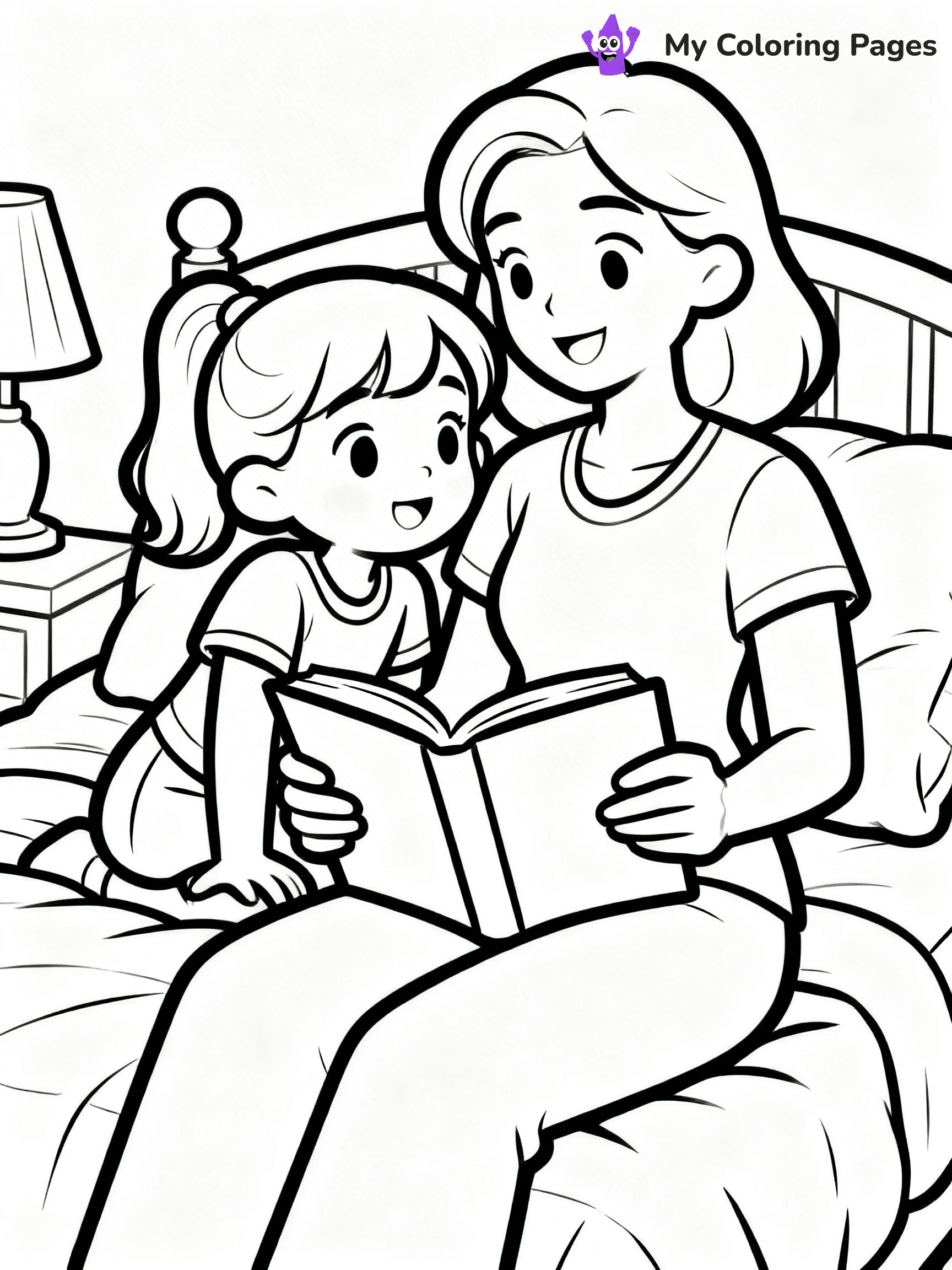 Mom And Daughter Coloring Pages - 24