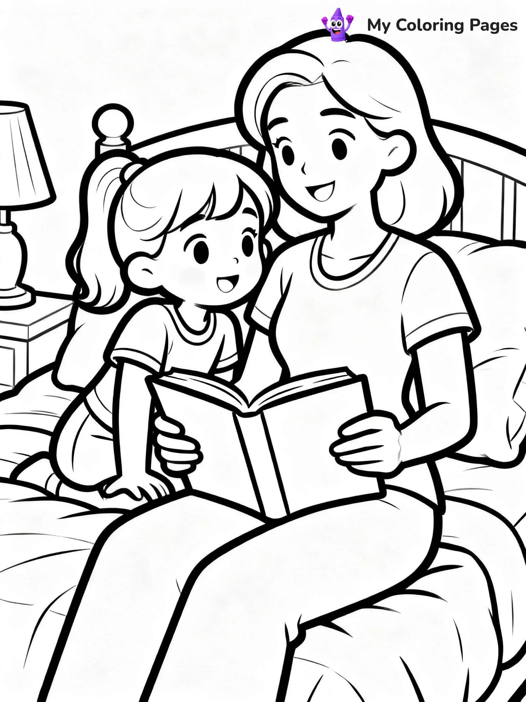 Mom And Daughter Coloring Pages - 24