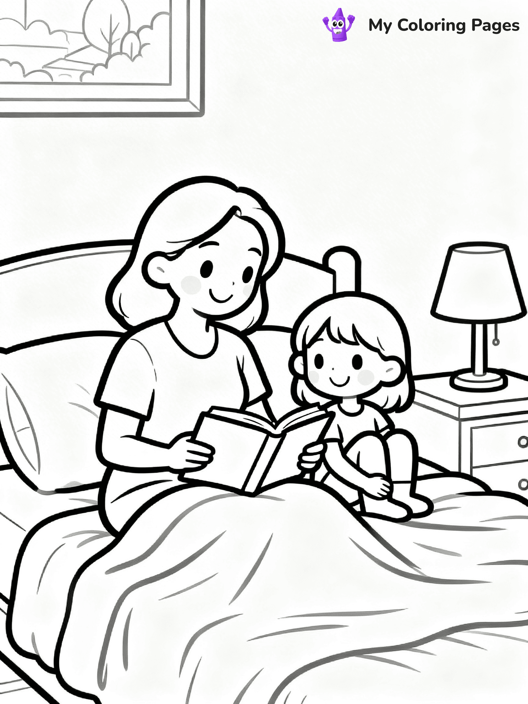Mom And Daughter Coloring Pages - 23