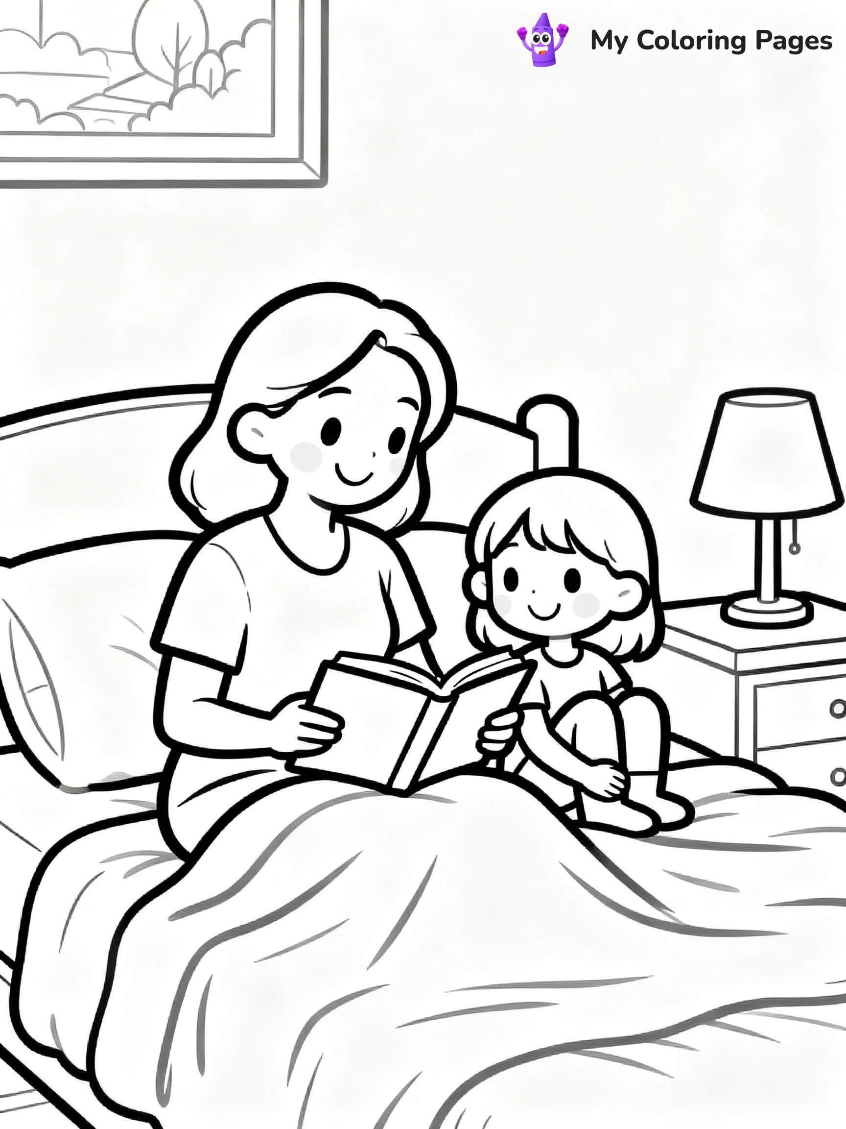 Mom And Daughter Coloring Pages - 23
