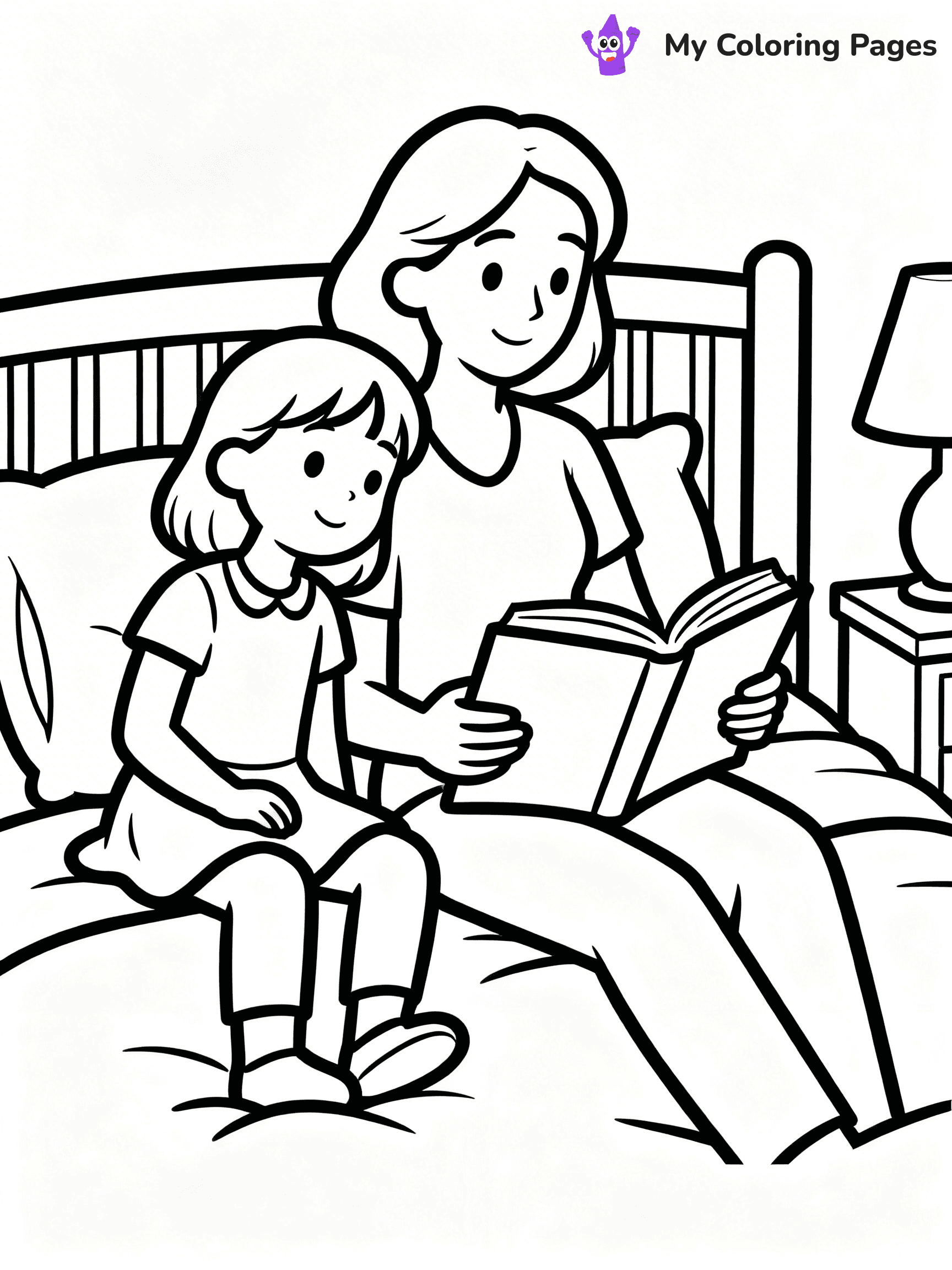 Mom And Daughter Coloring Pages - 22