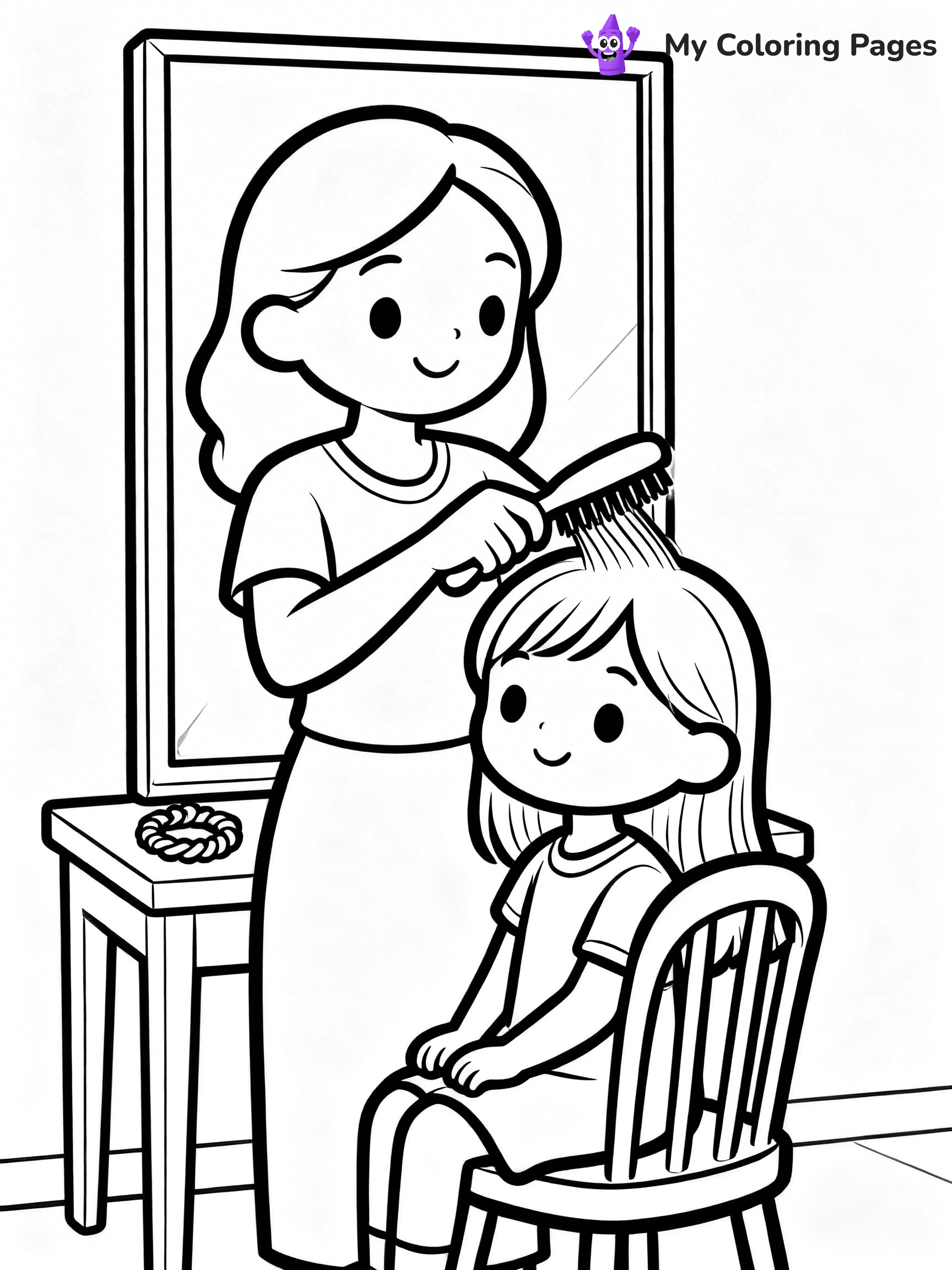 Mom And Daughter Coloring Pages - 14