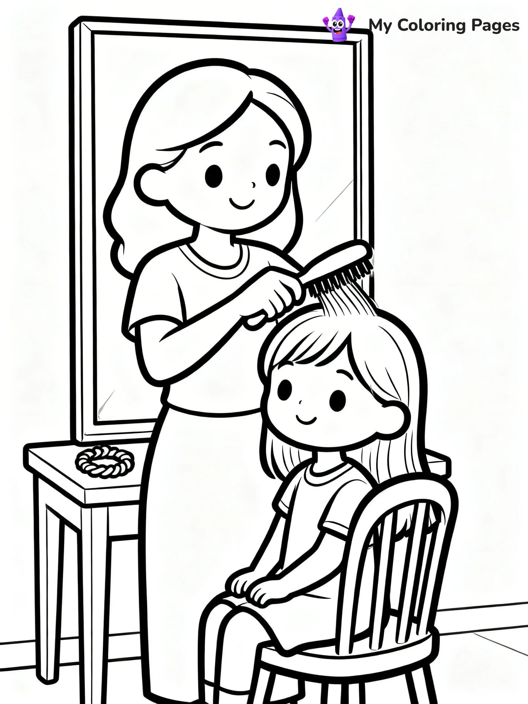 Mom And Daughter Coloring Pages - 14