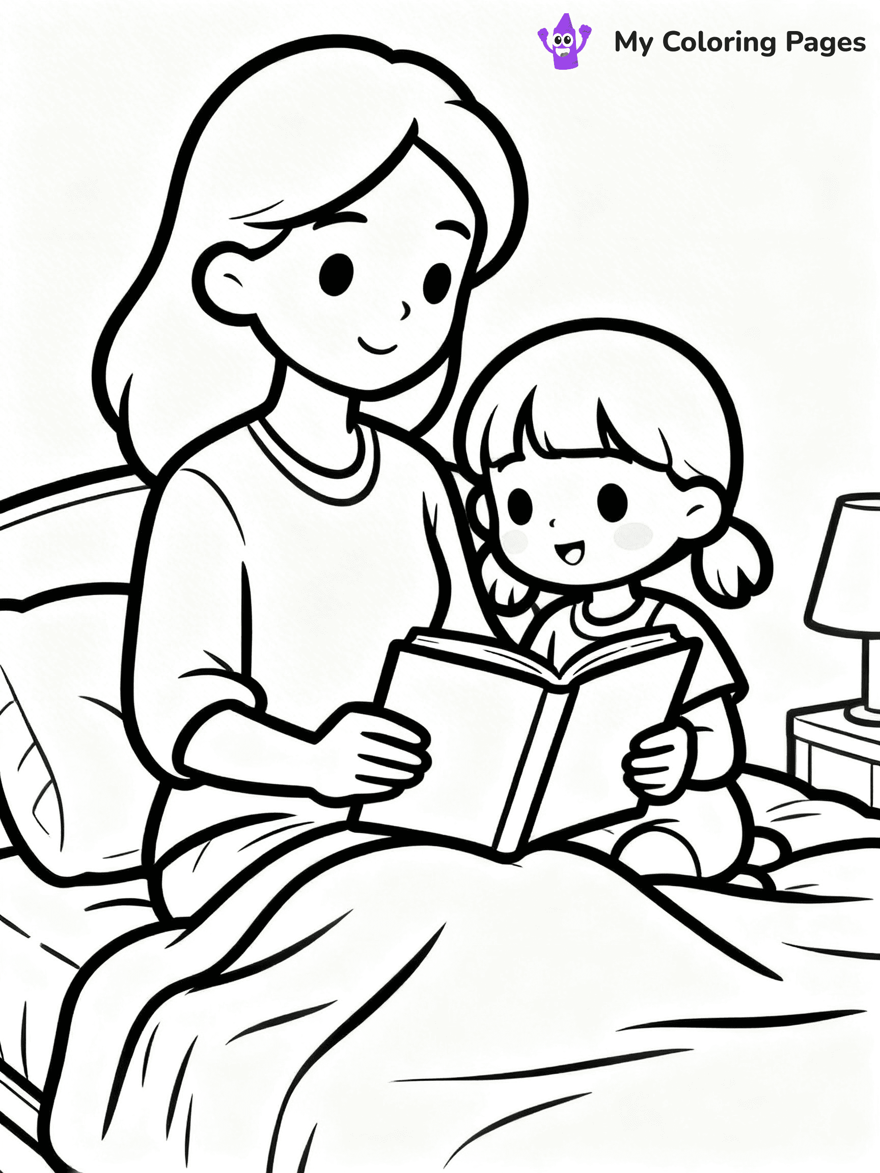 Mom And Daughter Coloring Pages - 5