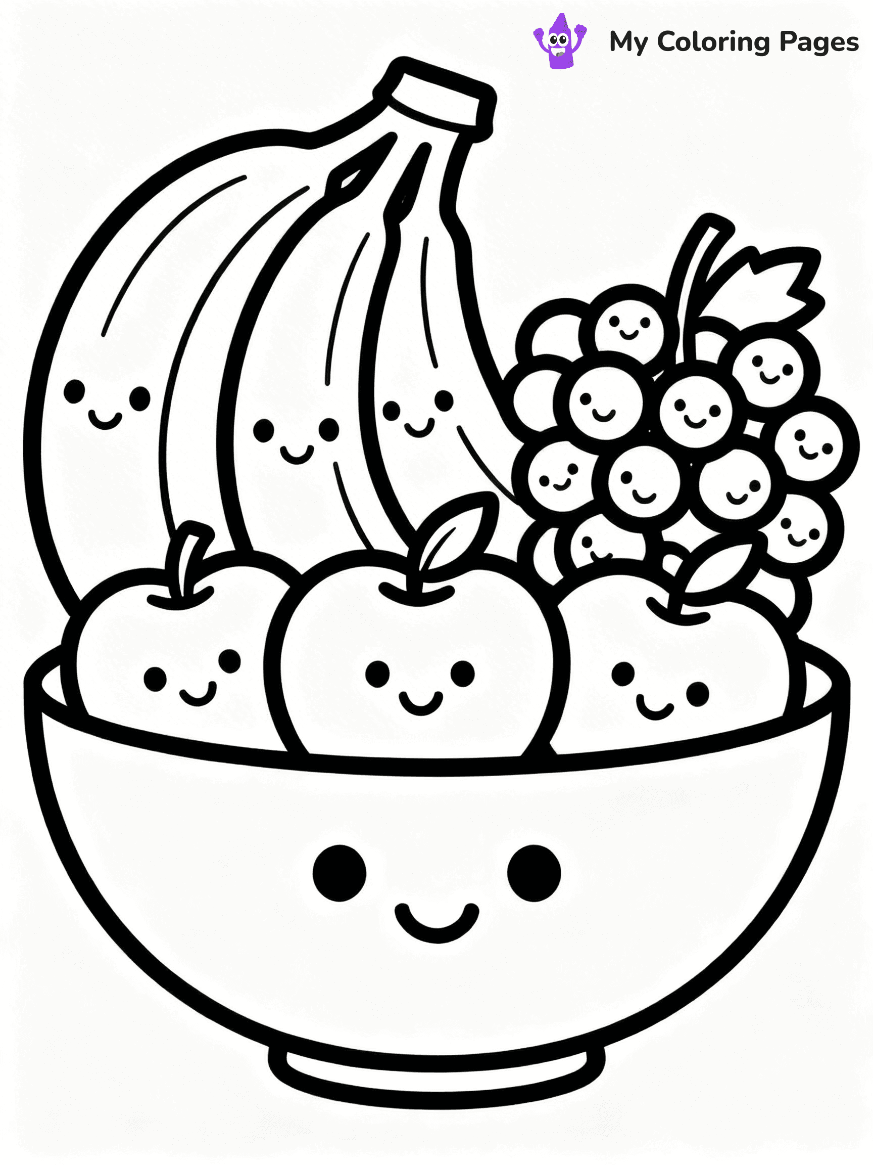 Cute Food Coloring Pages - 51