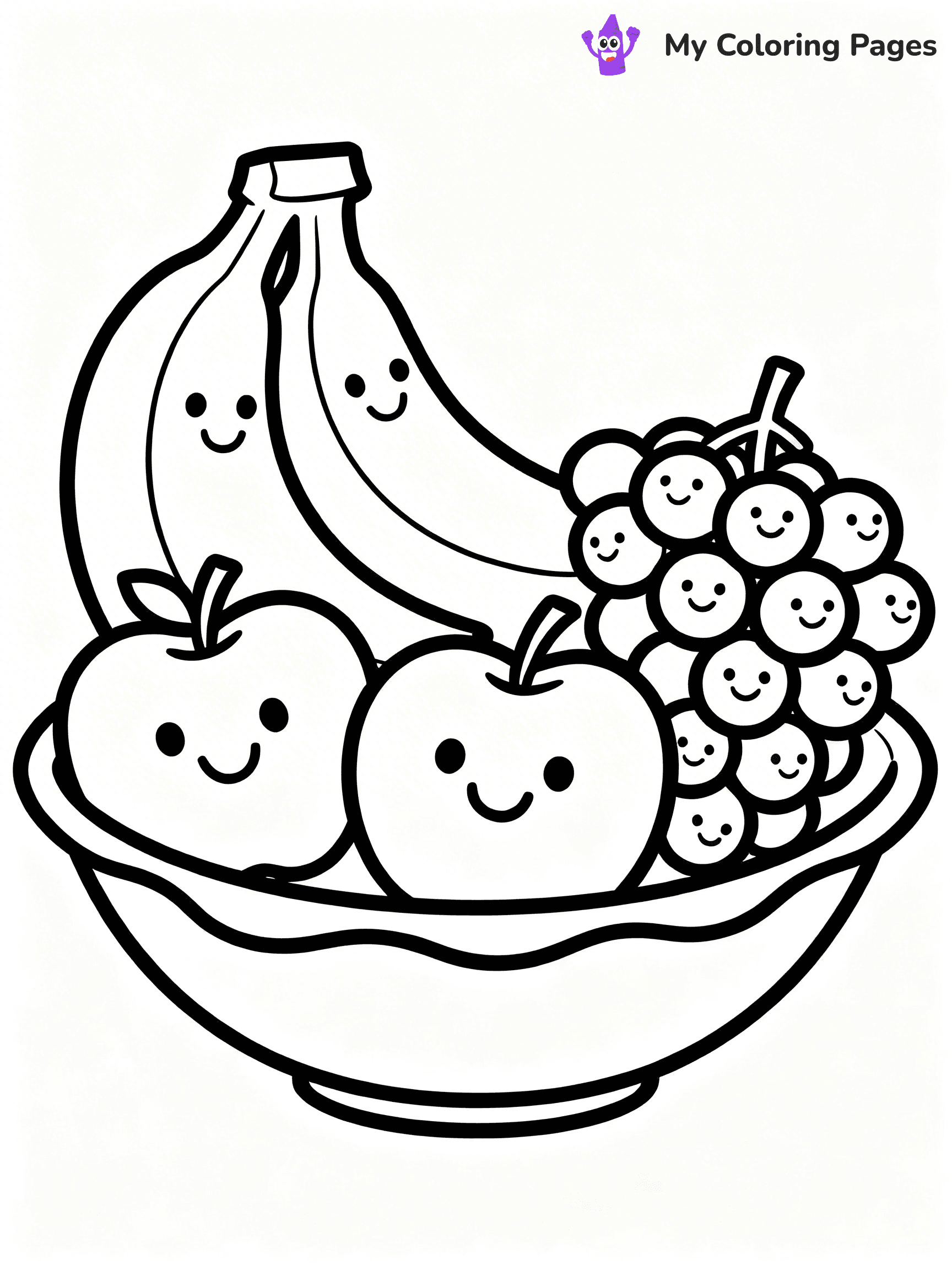 Cute Food Coloring Pages - 50