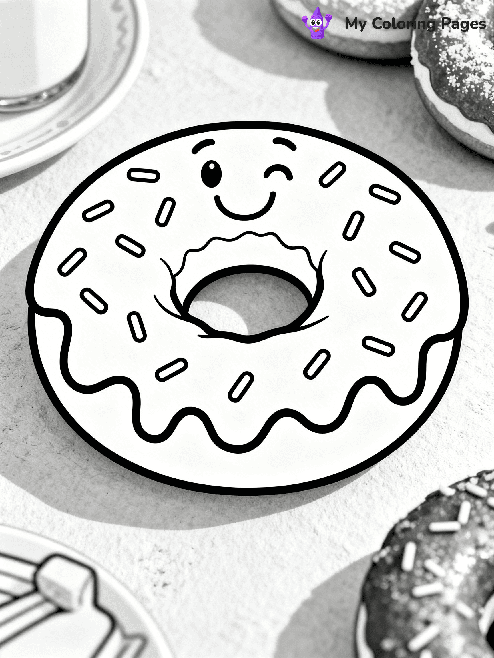 Cute Food Coloring Pages - 24