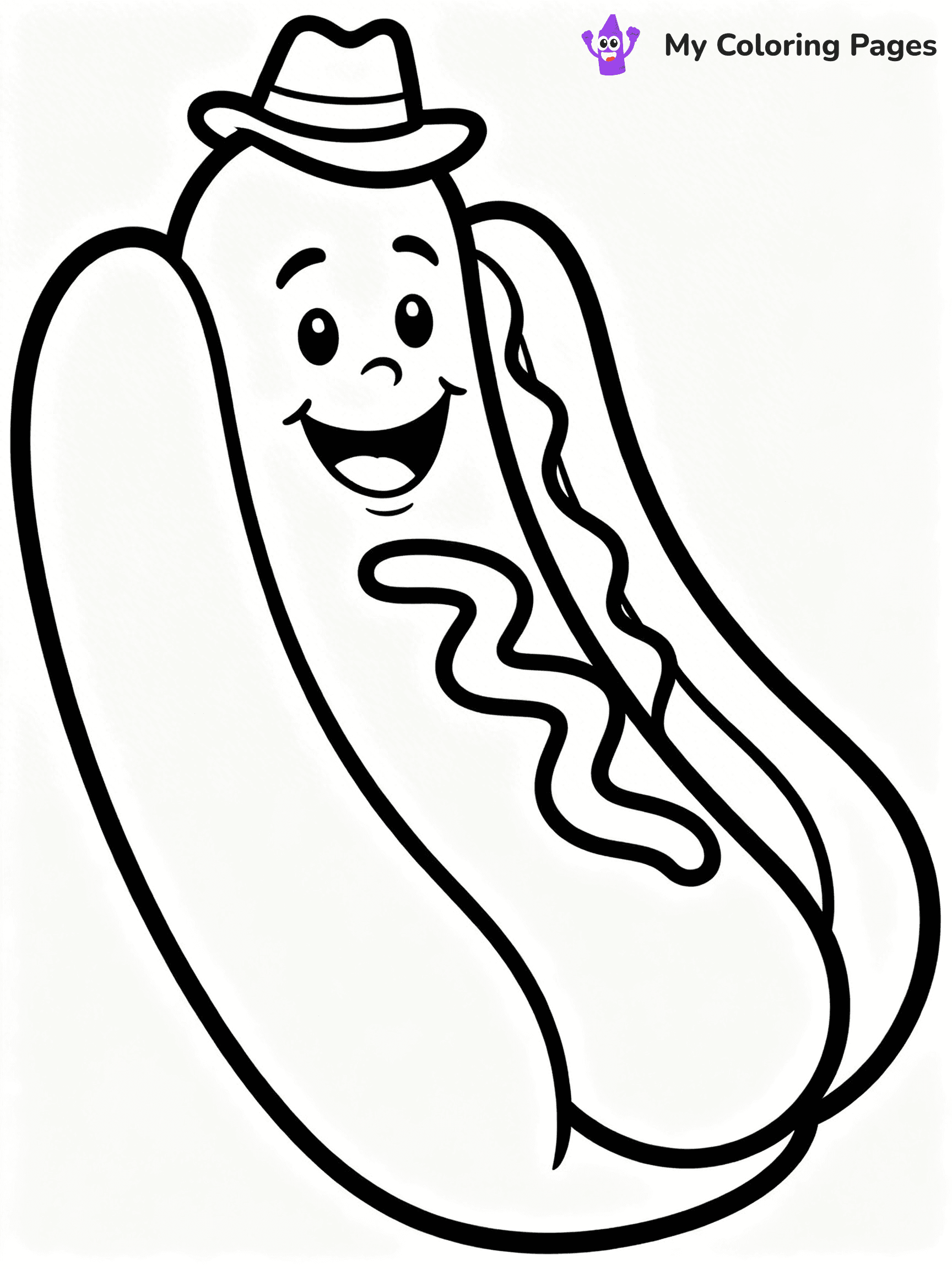 Cute Food Coloring Pages - 1