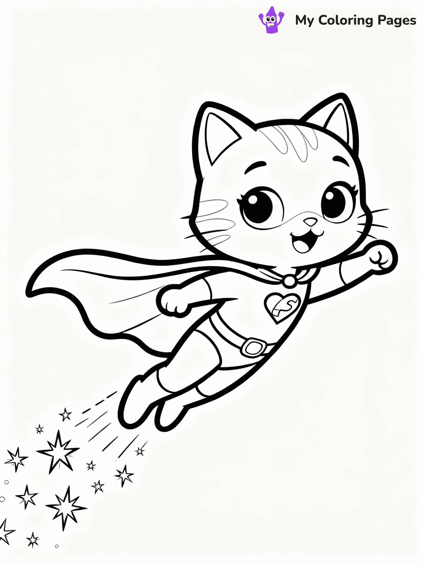 Super Kitties Coloring Pages - 23