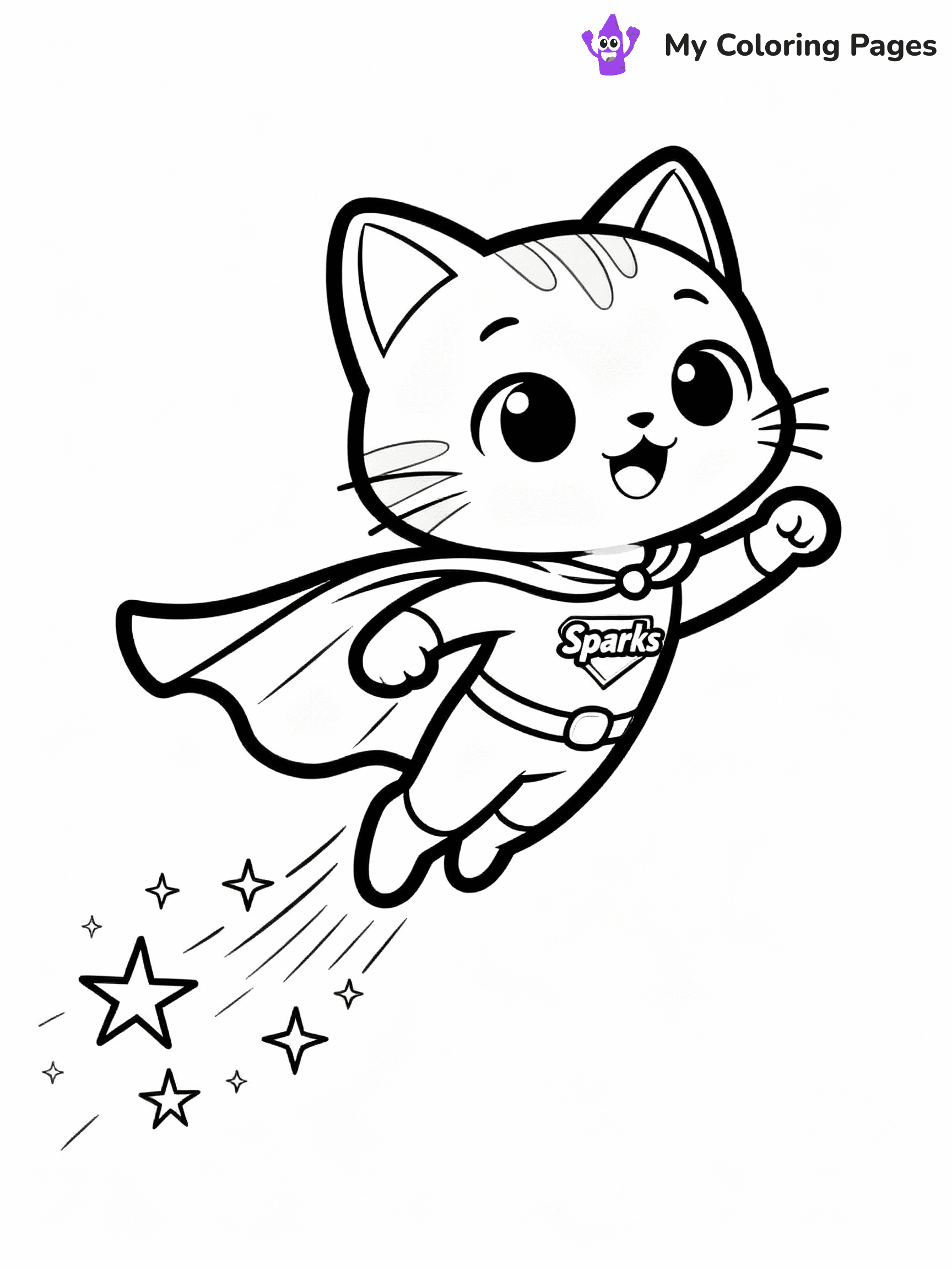 Super Kitties Coloring Pages - 22