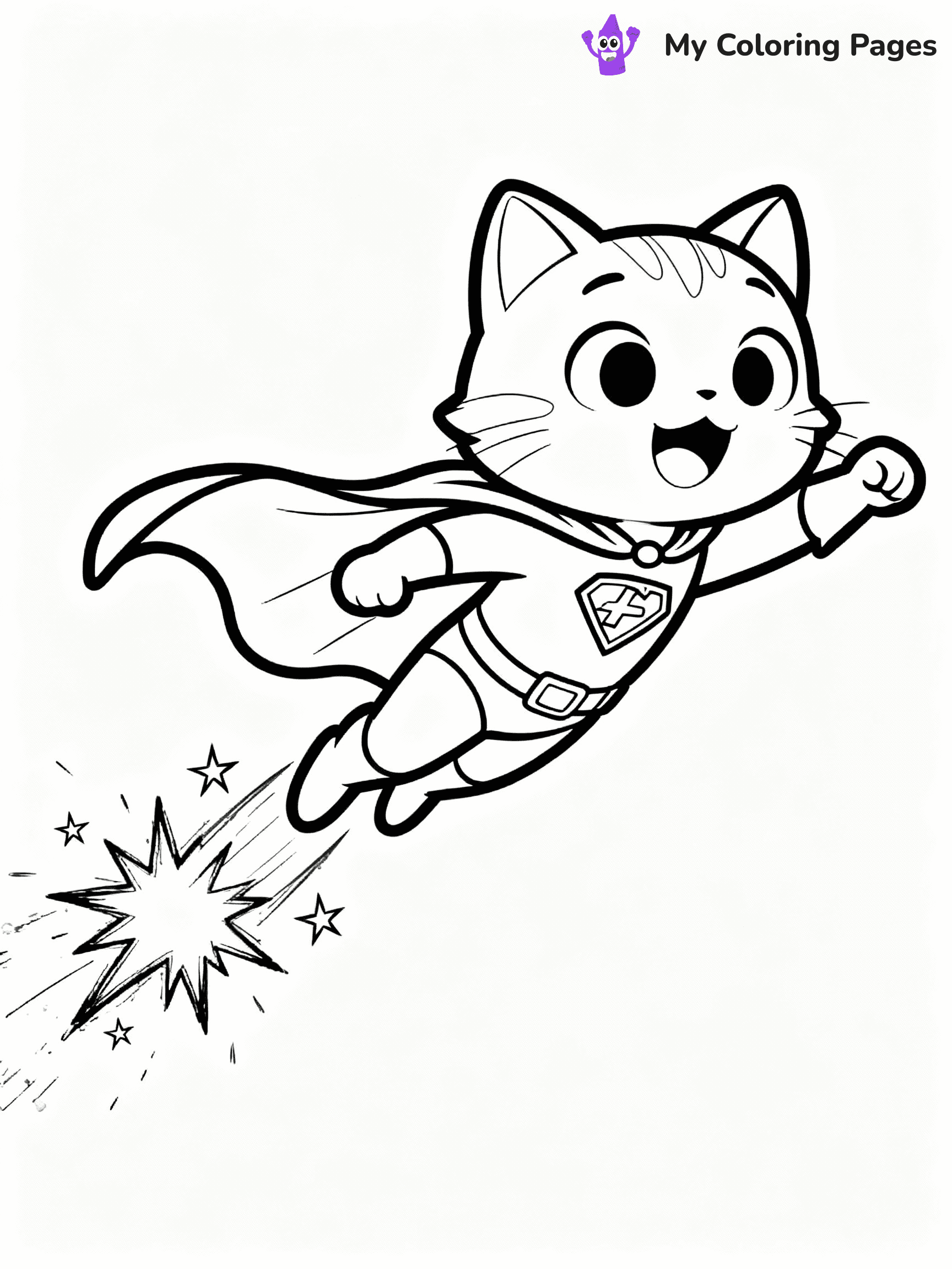 Super Kitties Coloring Pages - 20