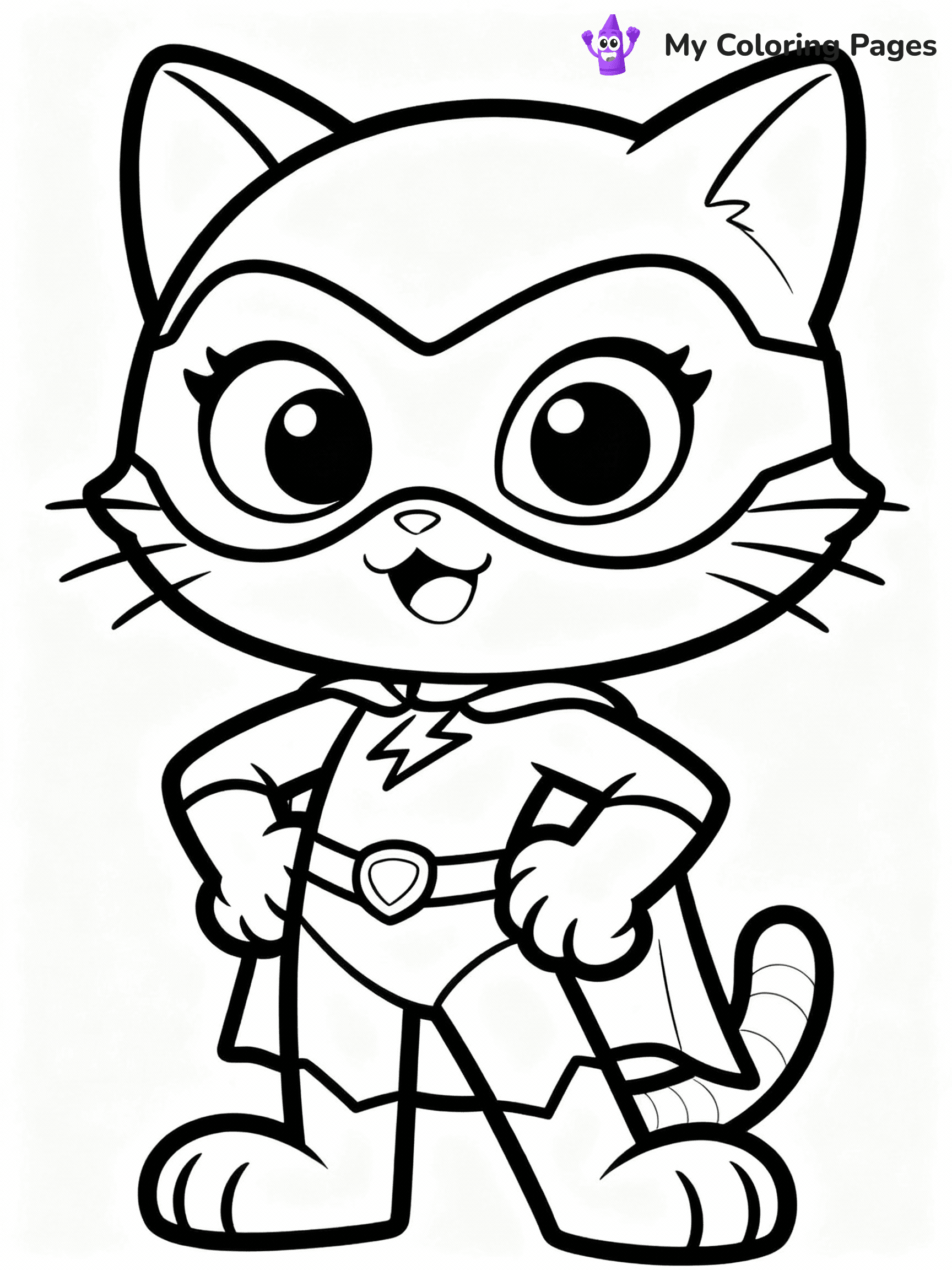 Super Kitties Coloring Pages - 18