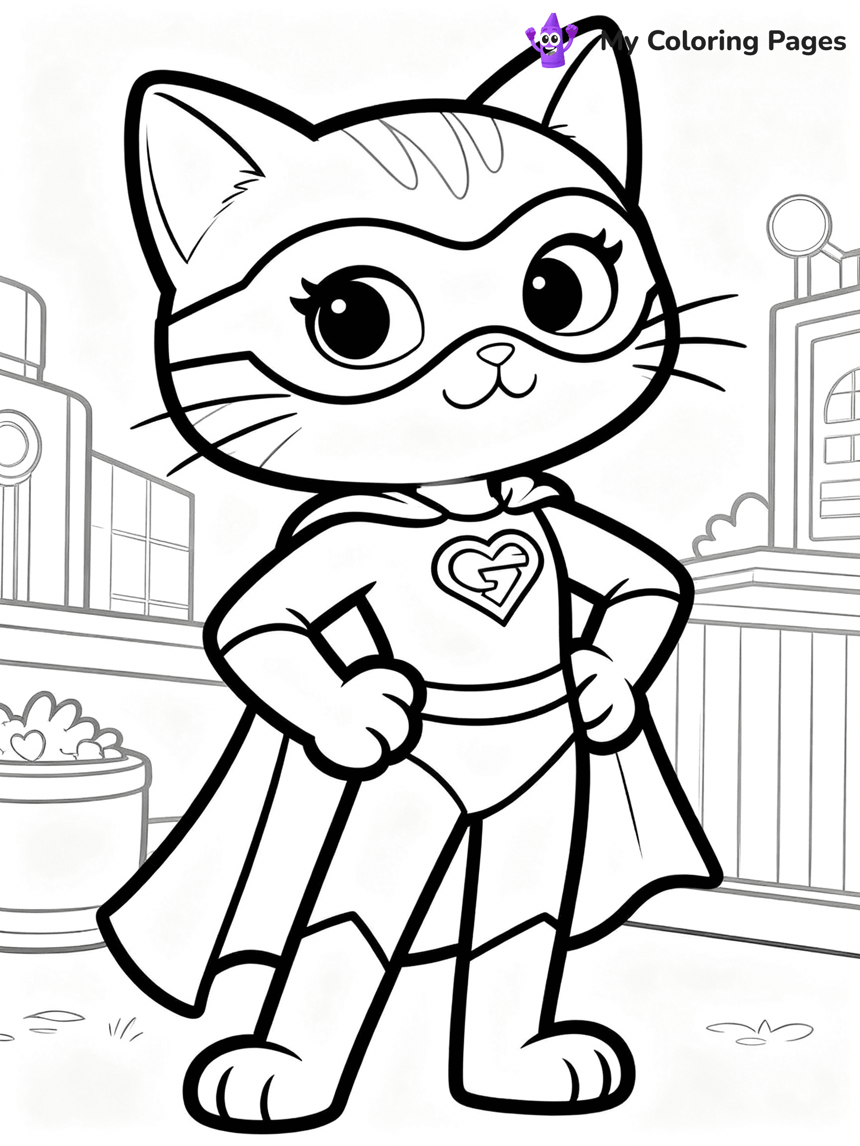 Super Kitties Coloring Pages - 14