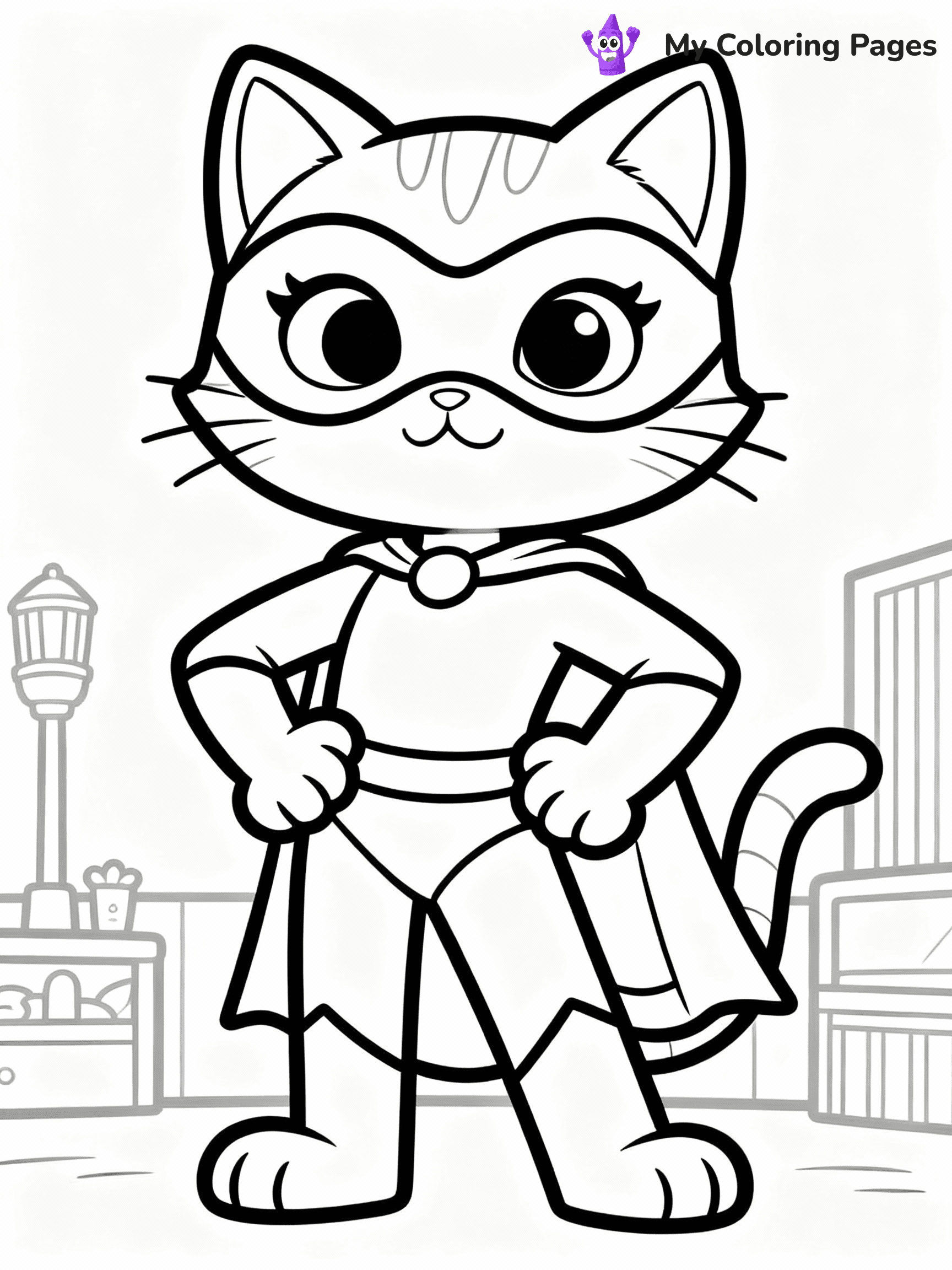 Super Kitties Coloring Pages - 13