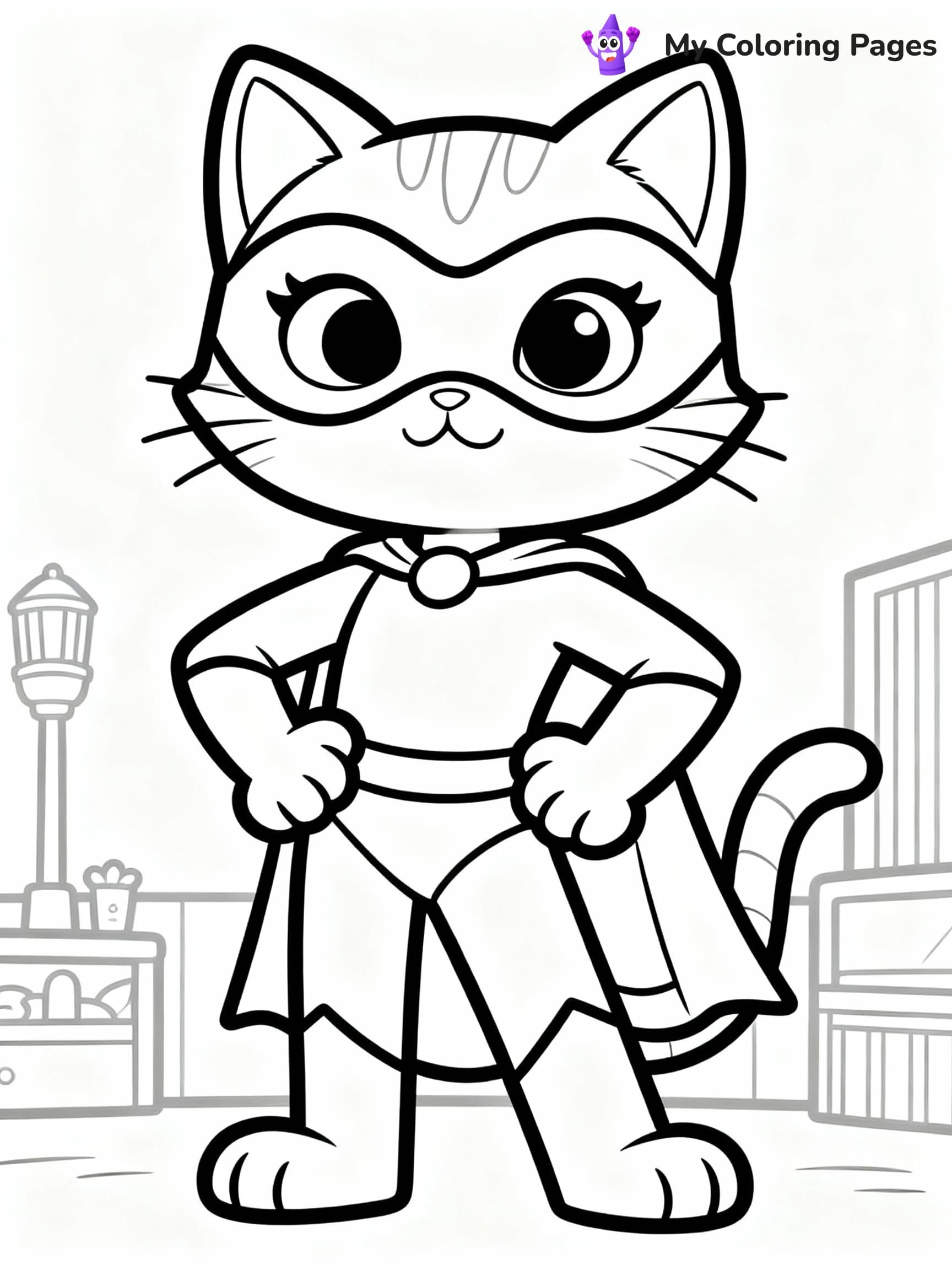 Super Kitties Coloring Pages - 13