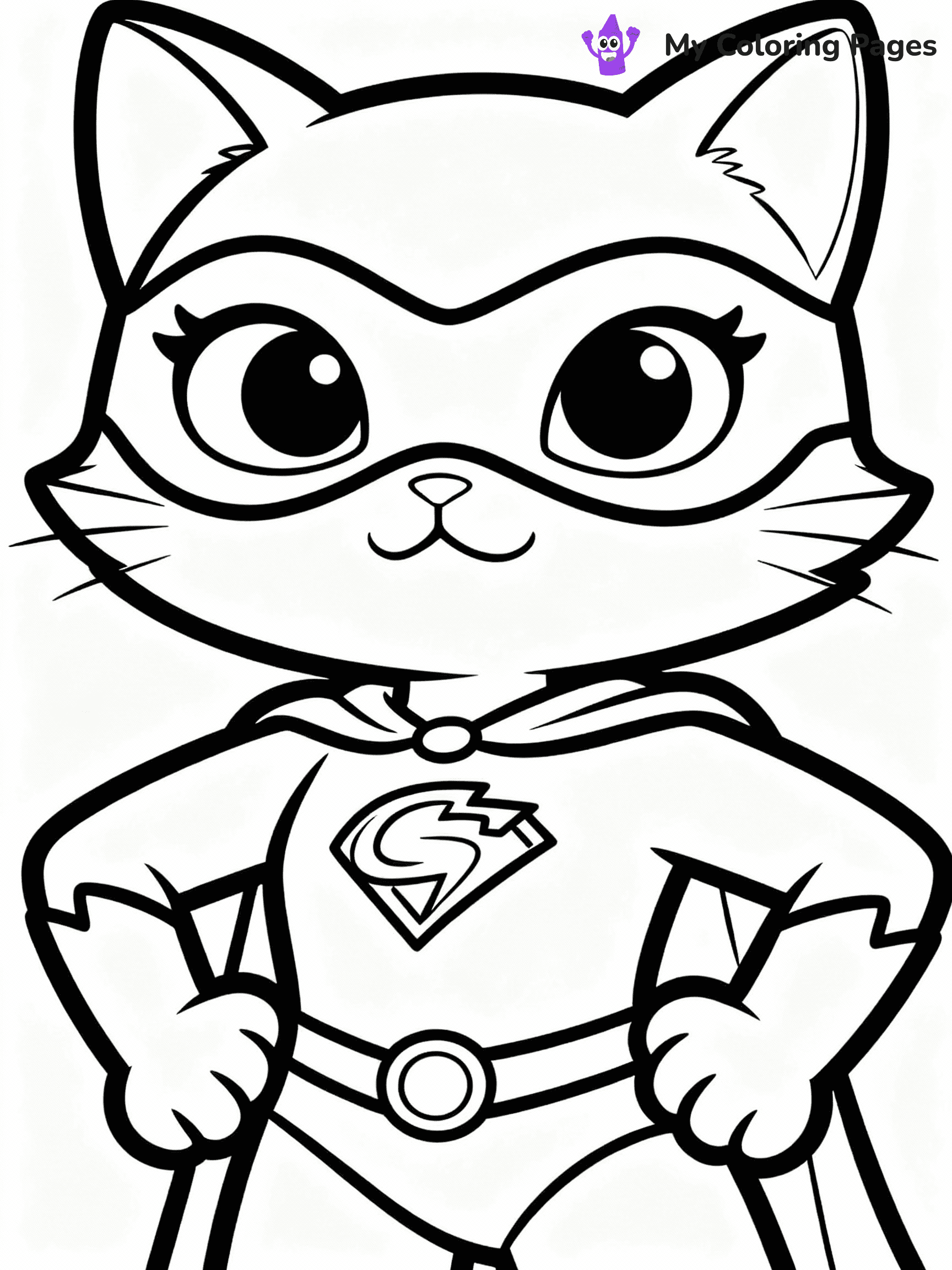 Super Kitties Coloring Pages - 12