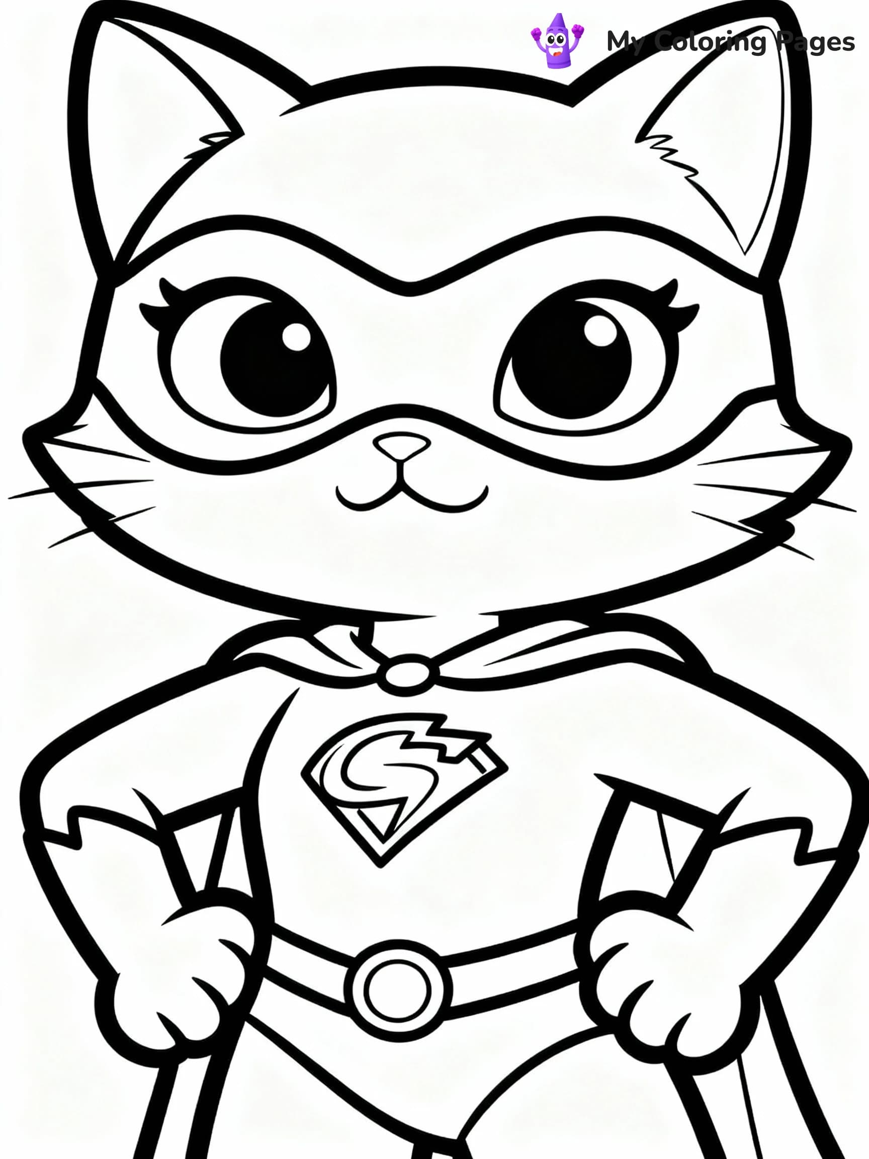 Super Kitties Coloring Pages - 12