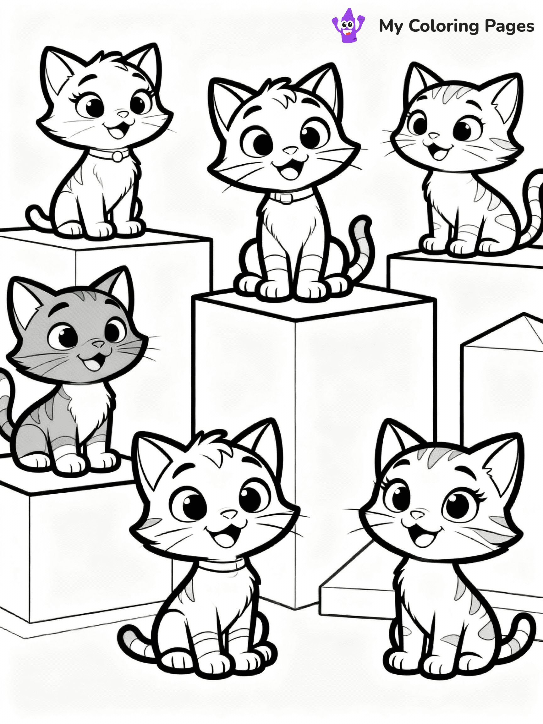 Super Kitties Coloring Pages - 4