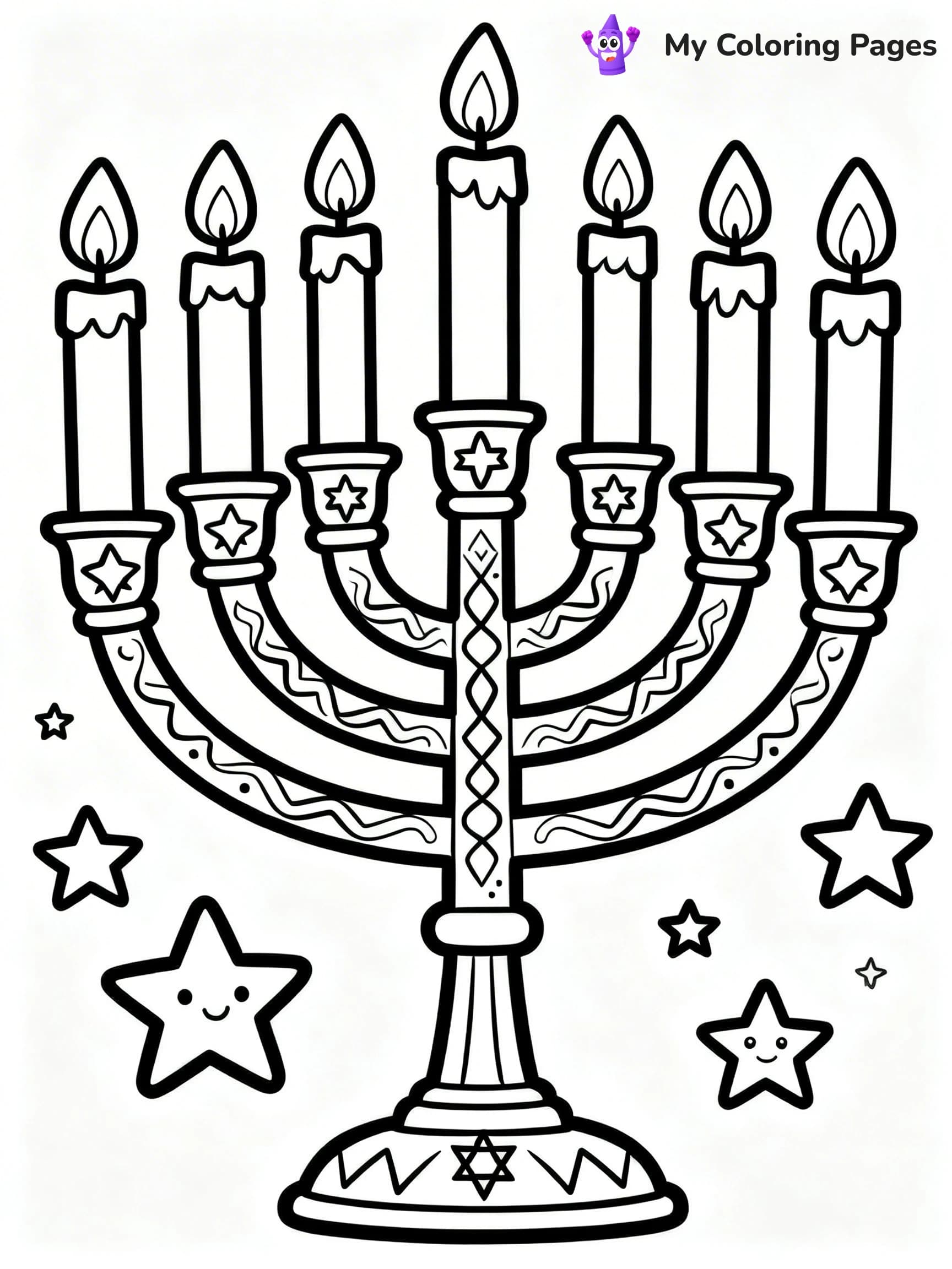 Menorah Coloring Pages - 24