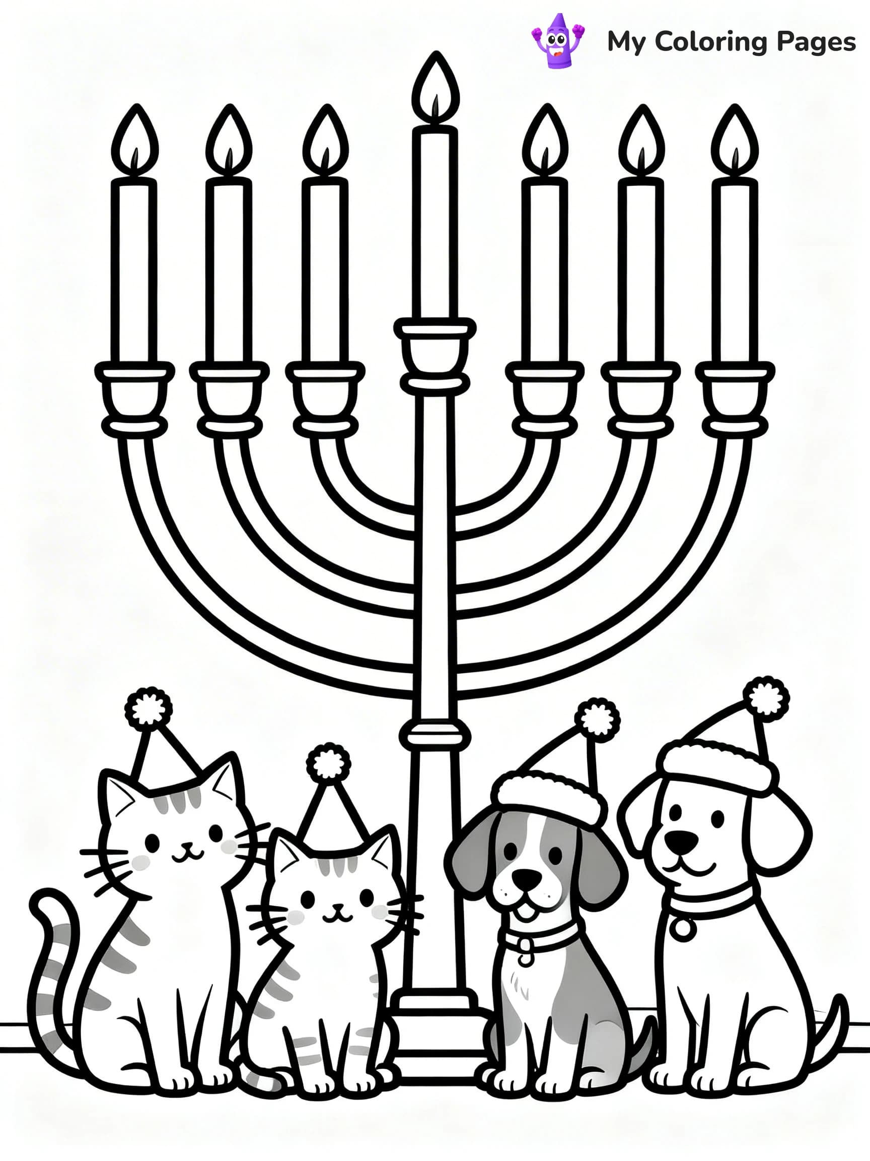 Menorah Coloring Pages - 23