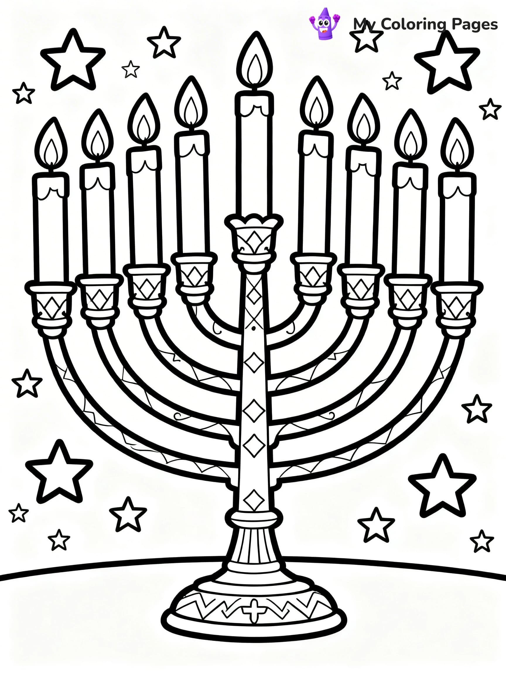 Menorah Coloring Pages - 22