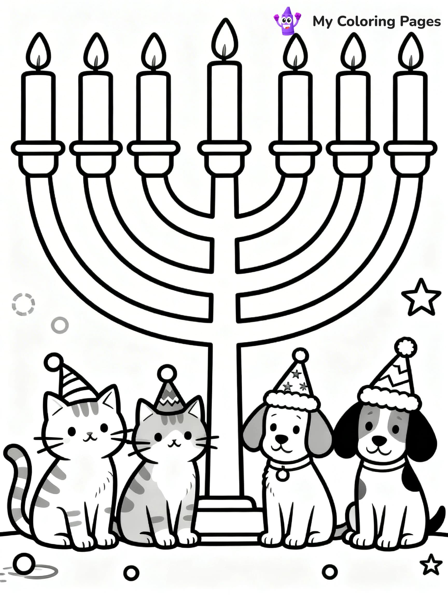 Menorah Coloring Pages - 21